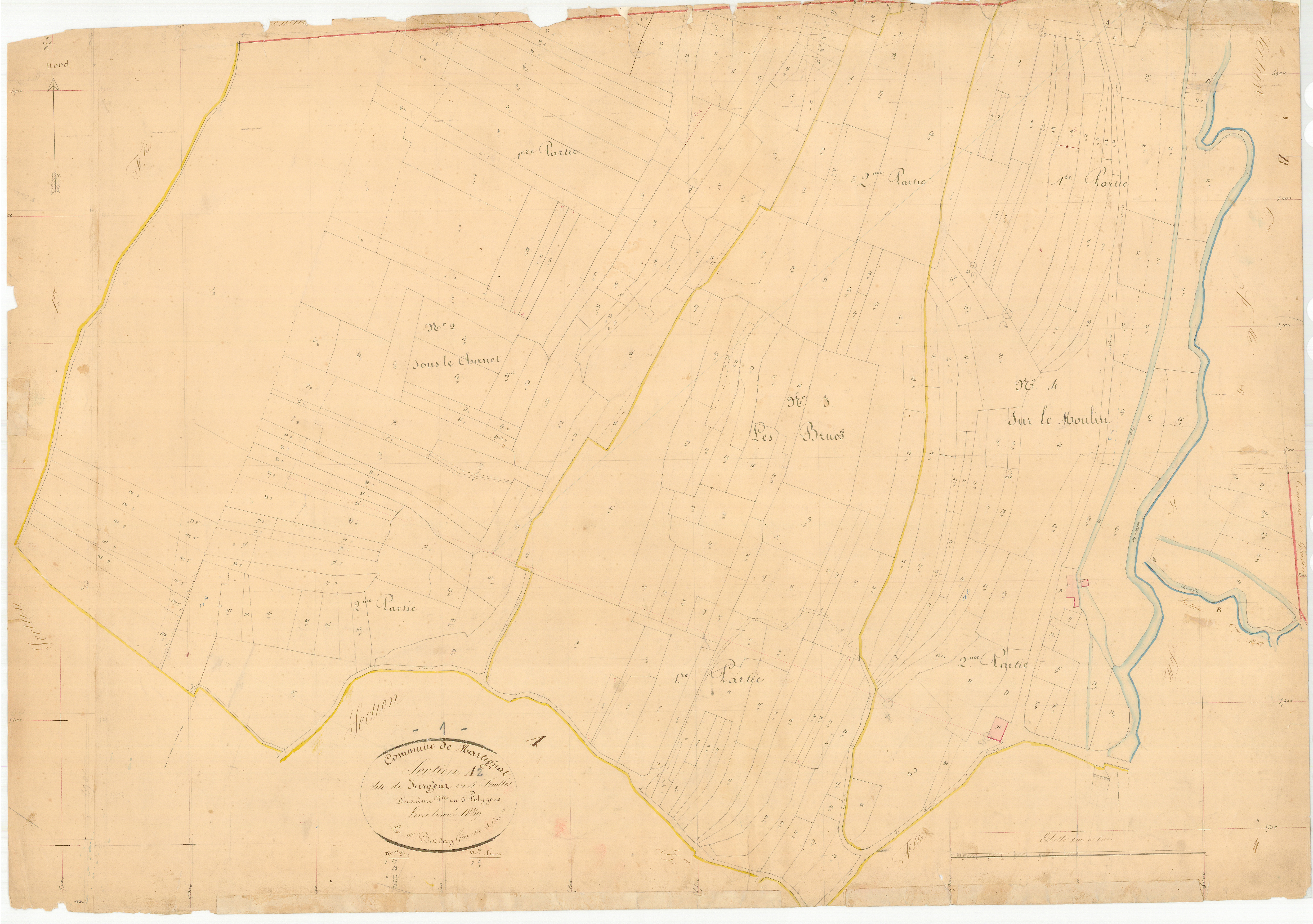 Martignat - 3 P 7305 - 3 P 7305 -  Feuille 2  (1839)