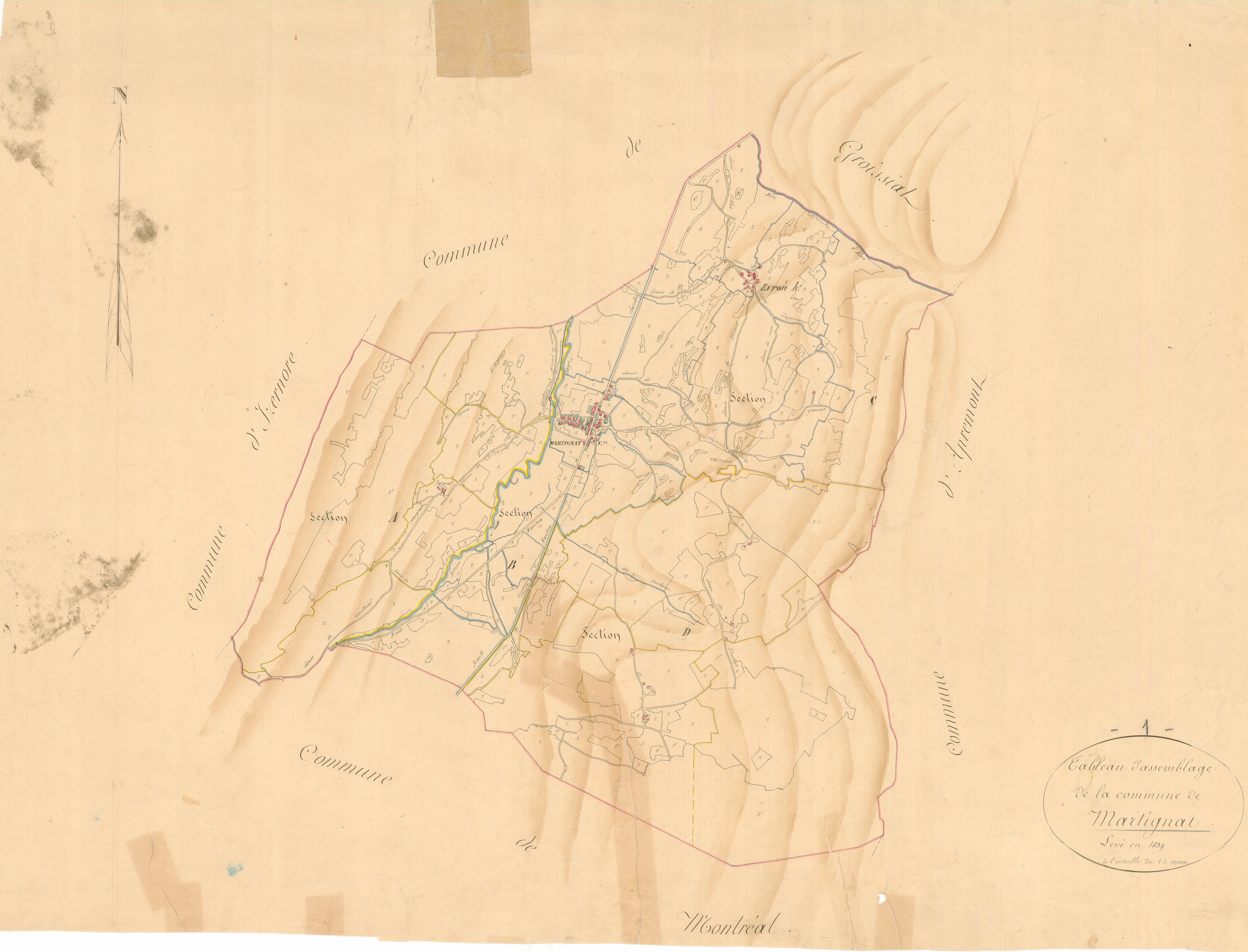 Martignat - 3 P 7299 - 3 P 7299 -  Tableau général  (1839)