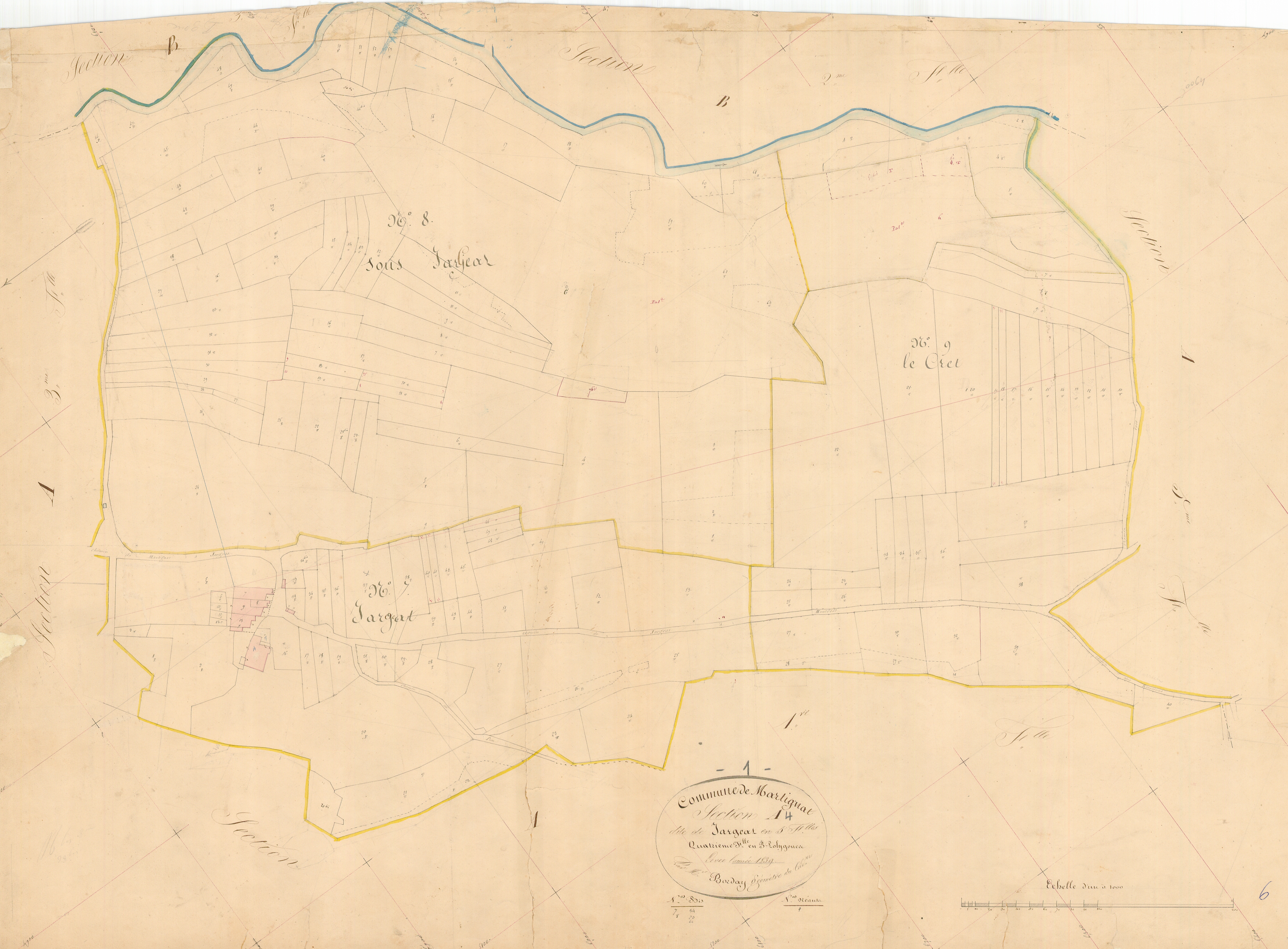 Martignat - 3 P 7307 - 3 P 7307 -  Feuille 4  (1839)
