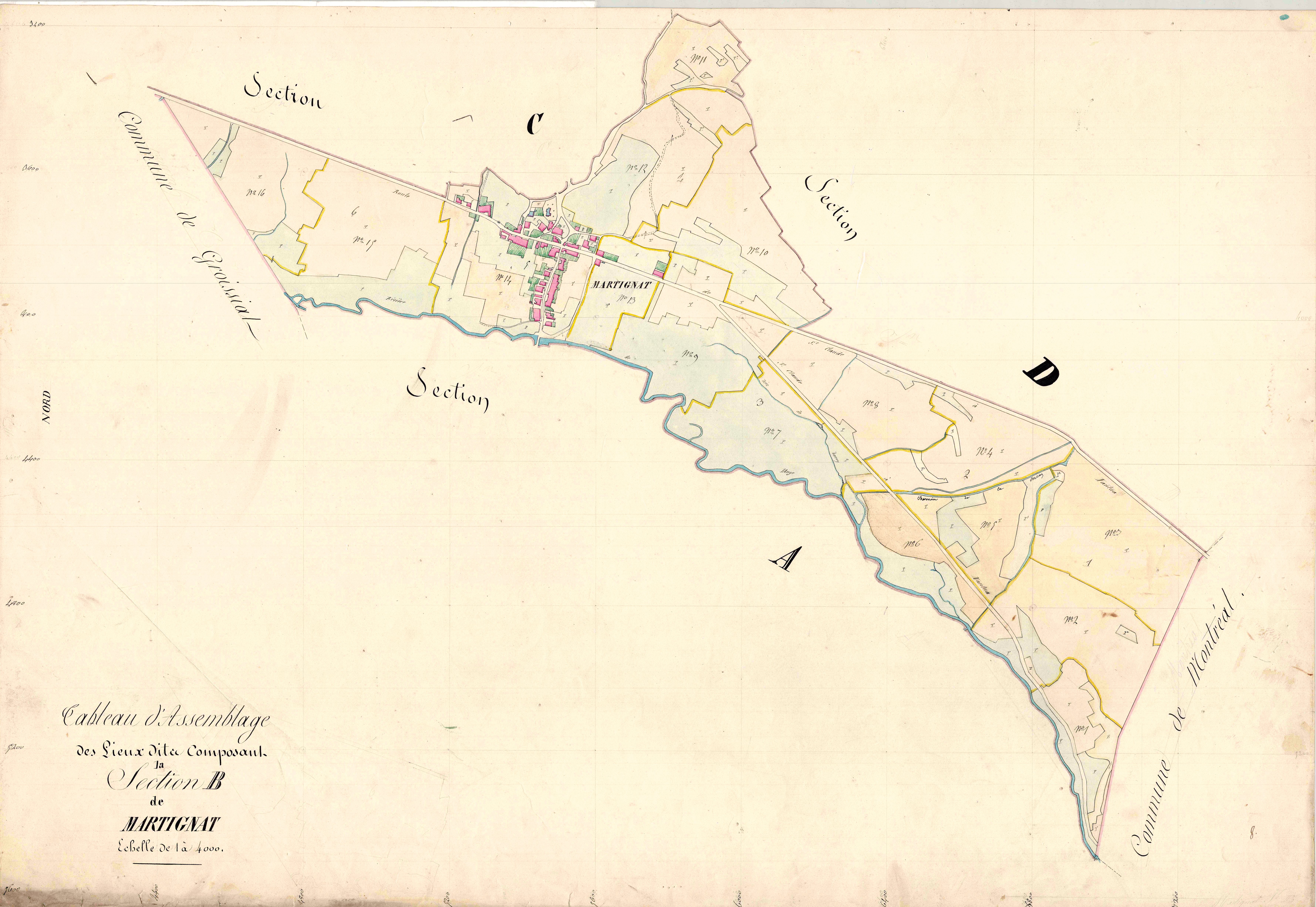 Martignat - 3 P 7301 - 3 P 7301 -  Section B  (1839)