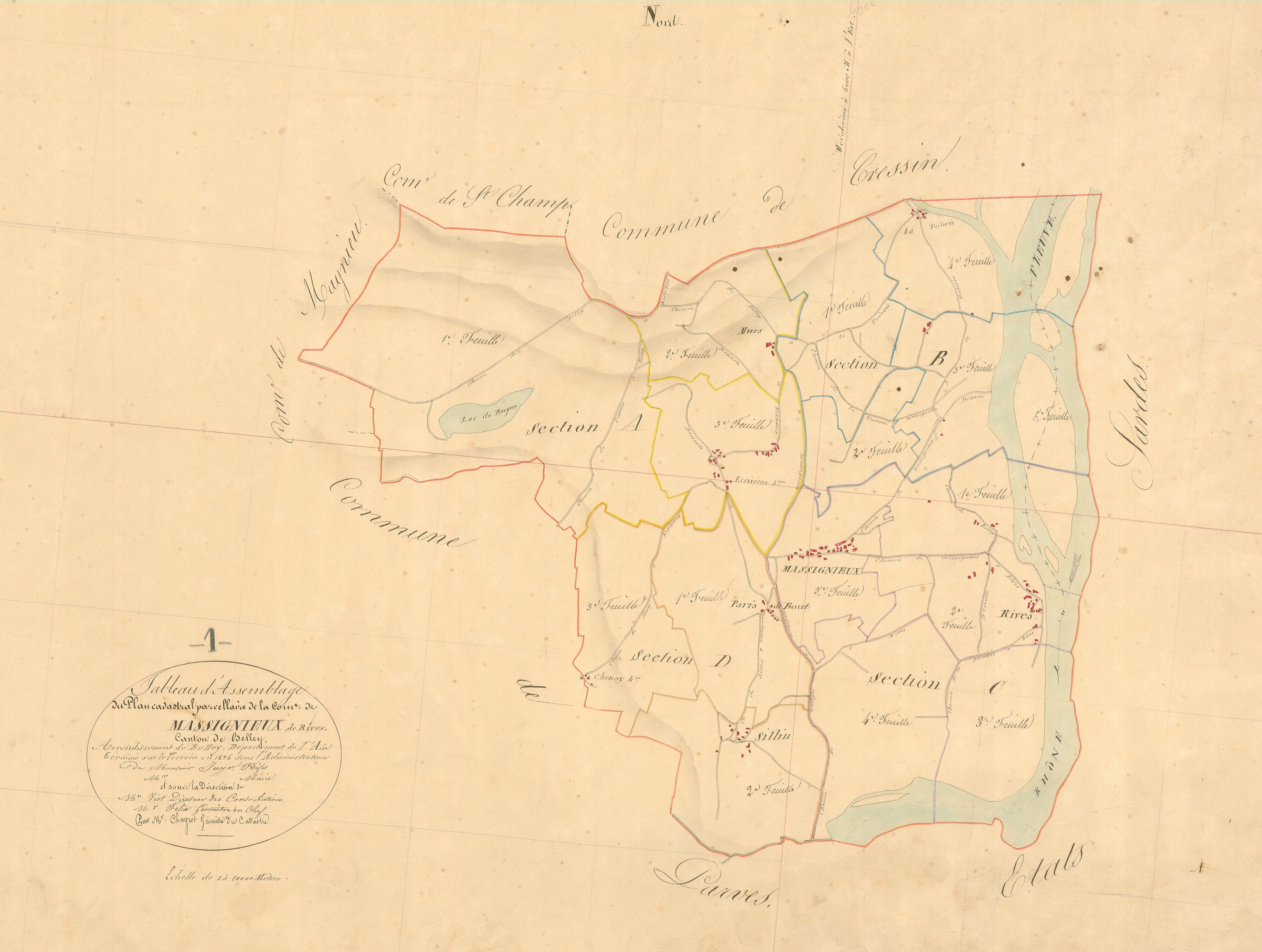 Massignieu-de-Rives - 3 P 7329 - 3 P 7329 -  Tableau d'assemblage  (1835)