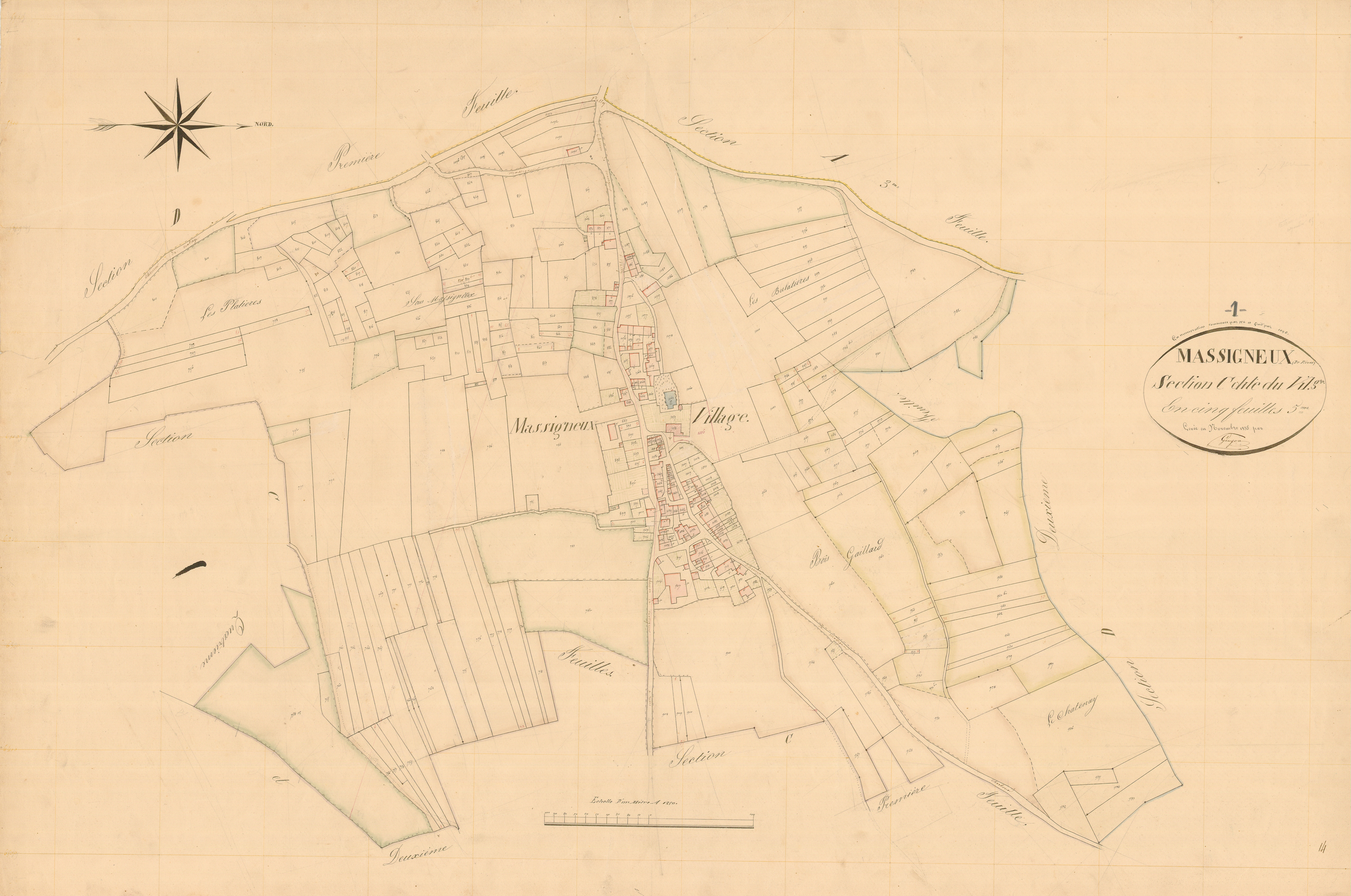 Massignieu-de-Rives - 3 P 7342 - 3 P 7342 -  Feuille 5  (1835)