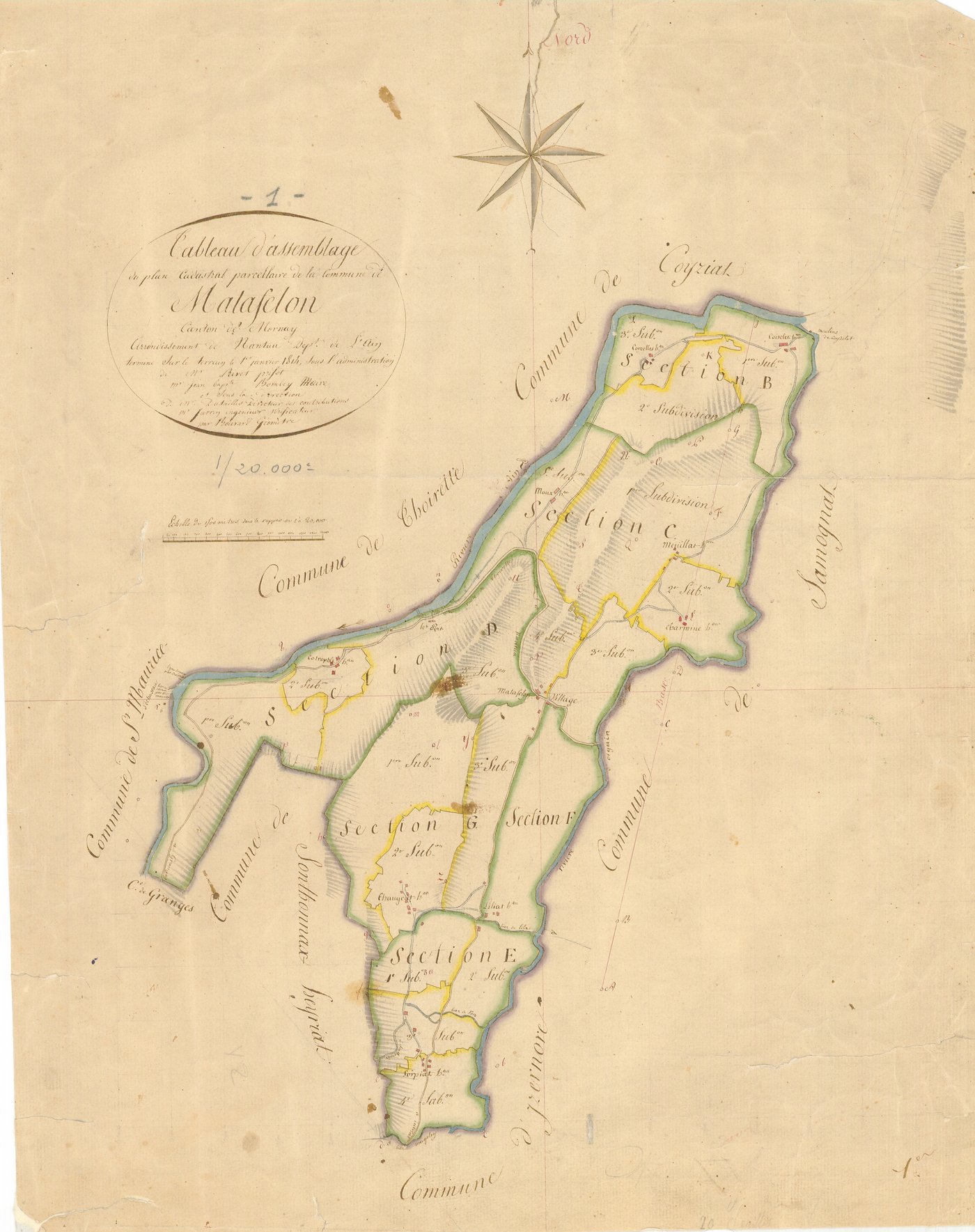Matafelon - 3 P 7346 - 3 P 7346 -  Tableau d'assemblage  (1814)