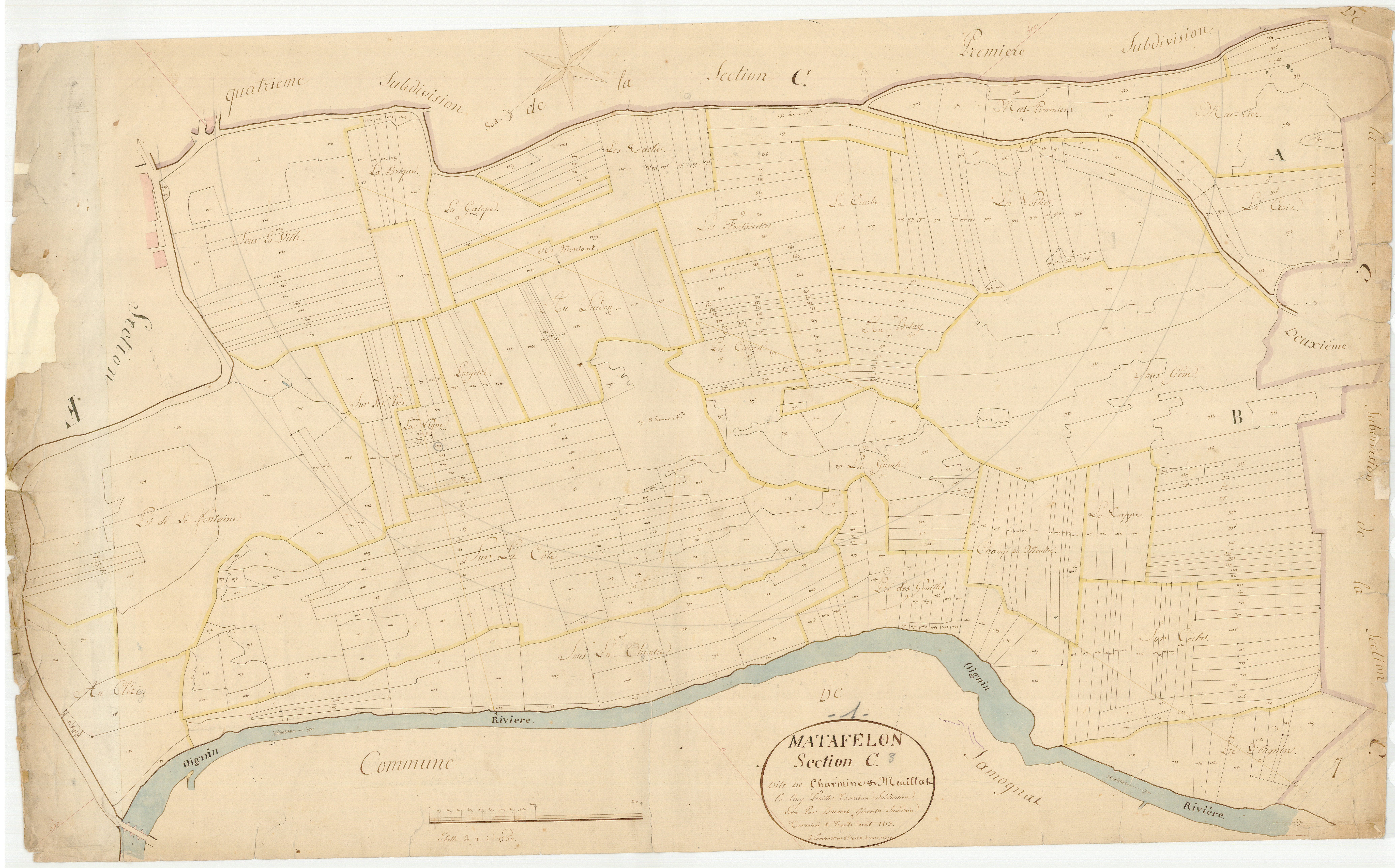 Matafelon - 3 P 7352 - 3 P 7352 -  Feuille 3  (1814)