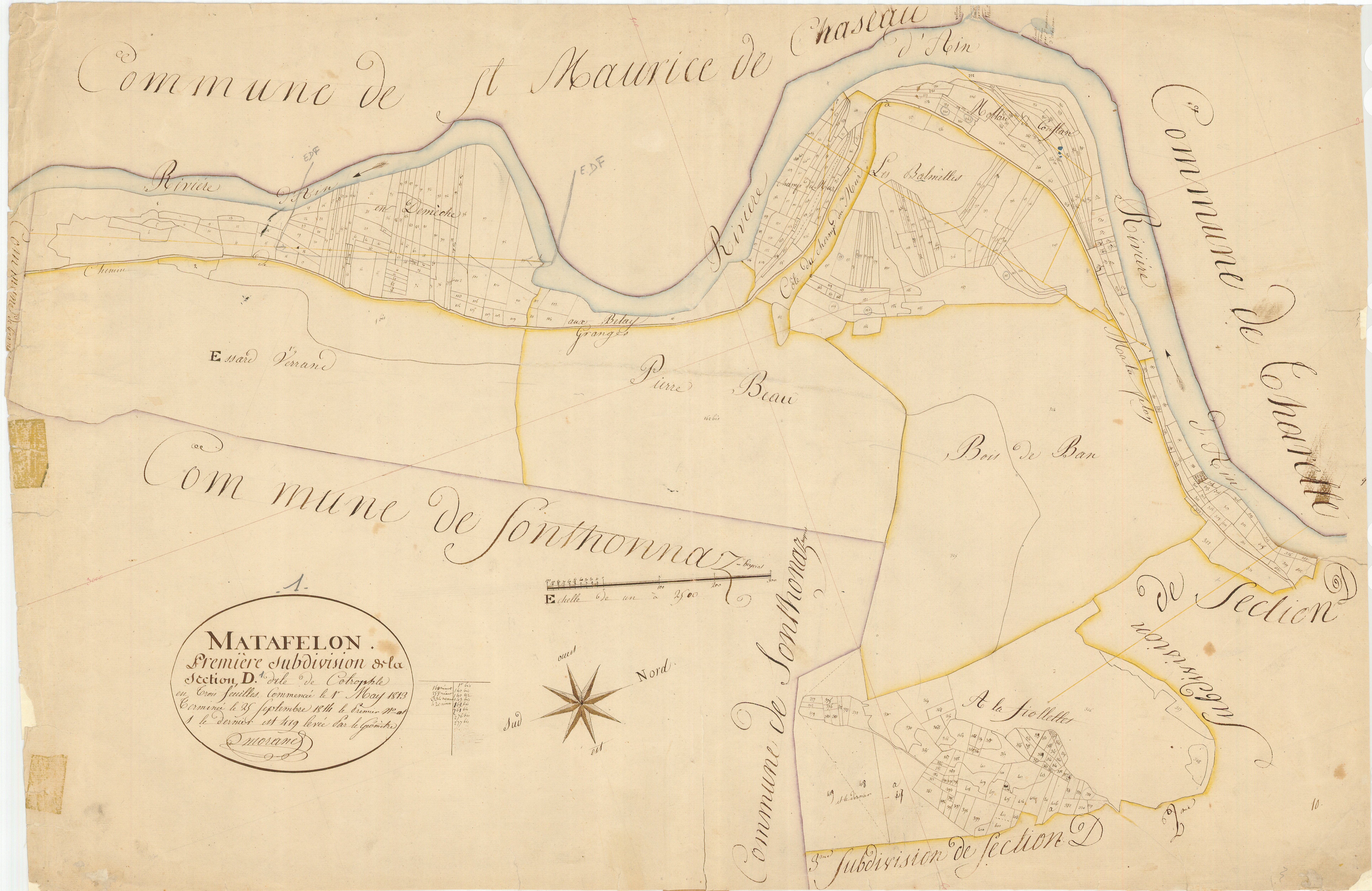 Matafelon - 3 P 7355 - 3 P 7355 -  Feuille 1  (1814)