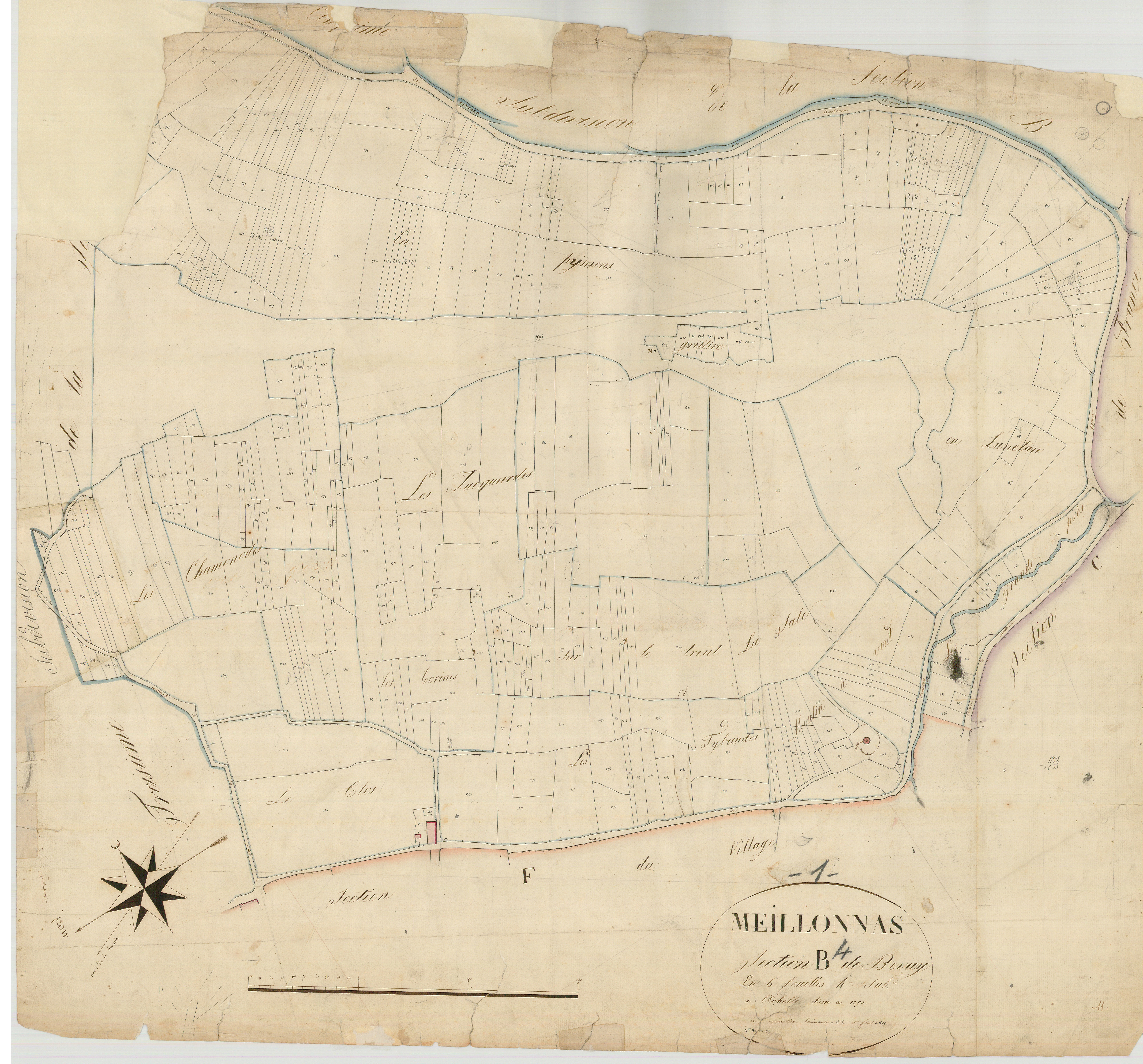 Meillonnas - 3 P 7377 - 3 P 7377 -  Feuille 4  (1825)