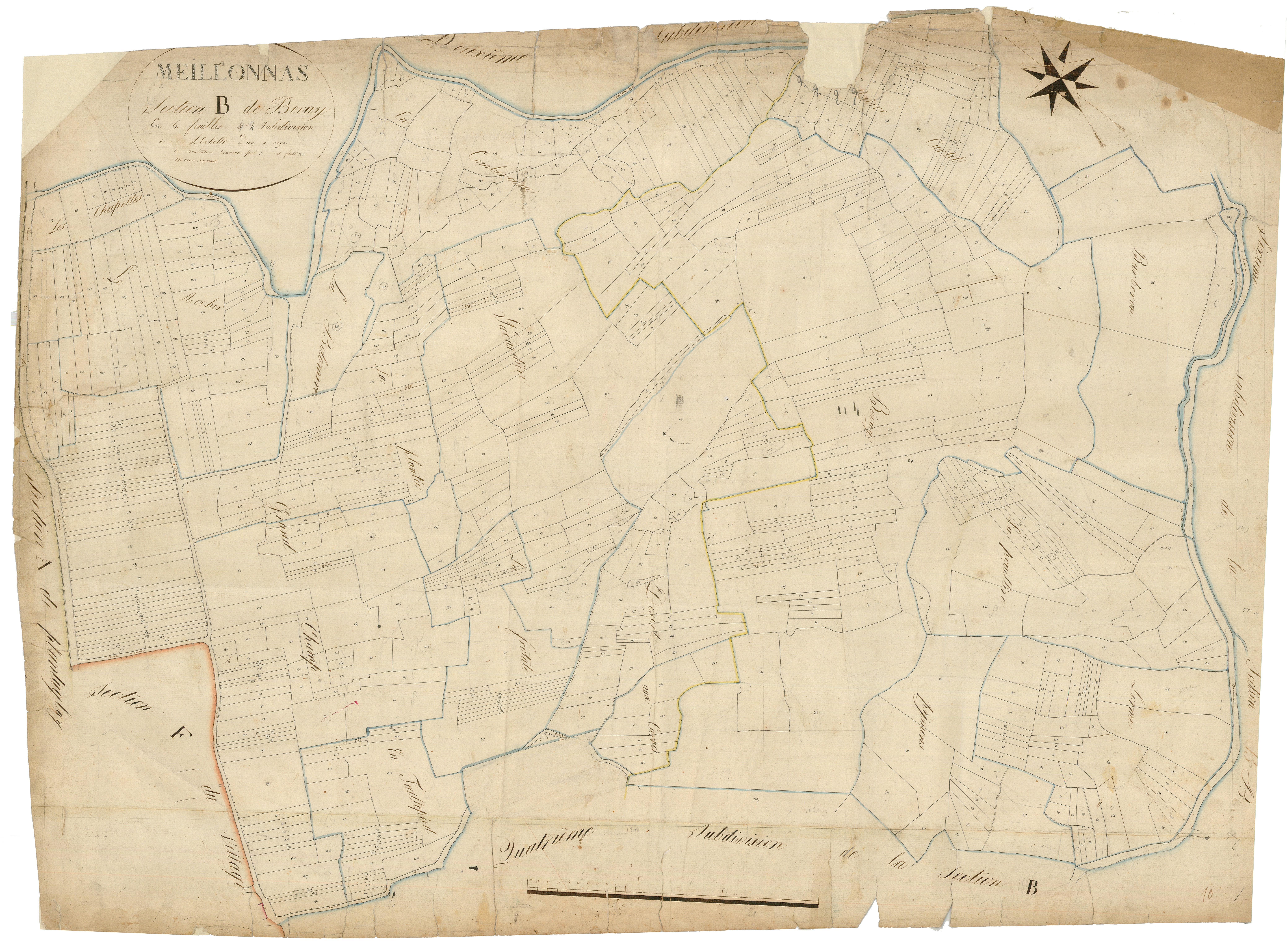 Meillonnas - 3 P 7376 - 3 P 7376 -  Feuille 3  (1825)