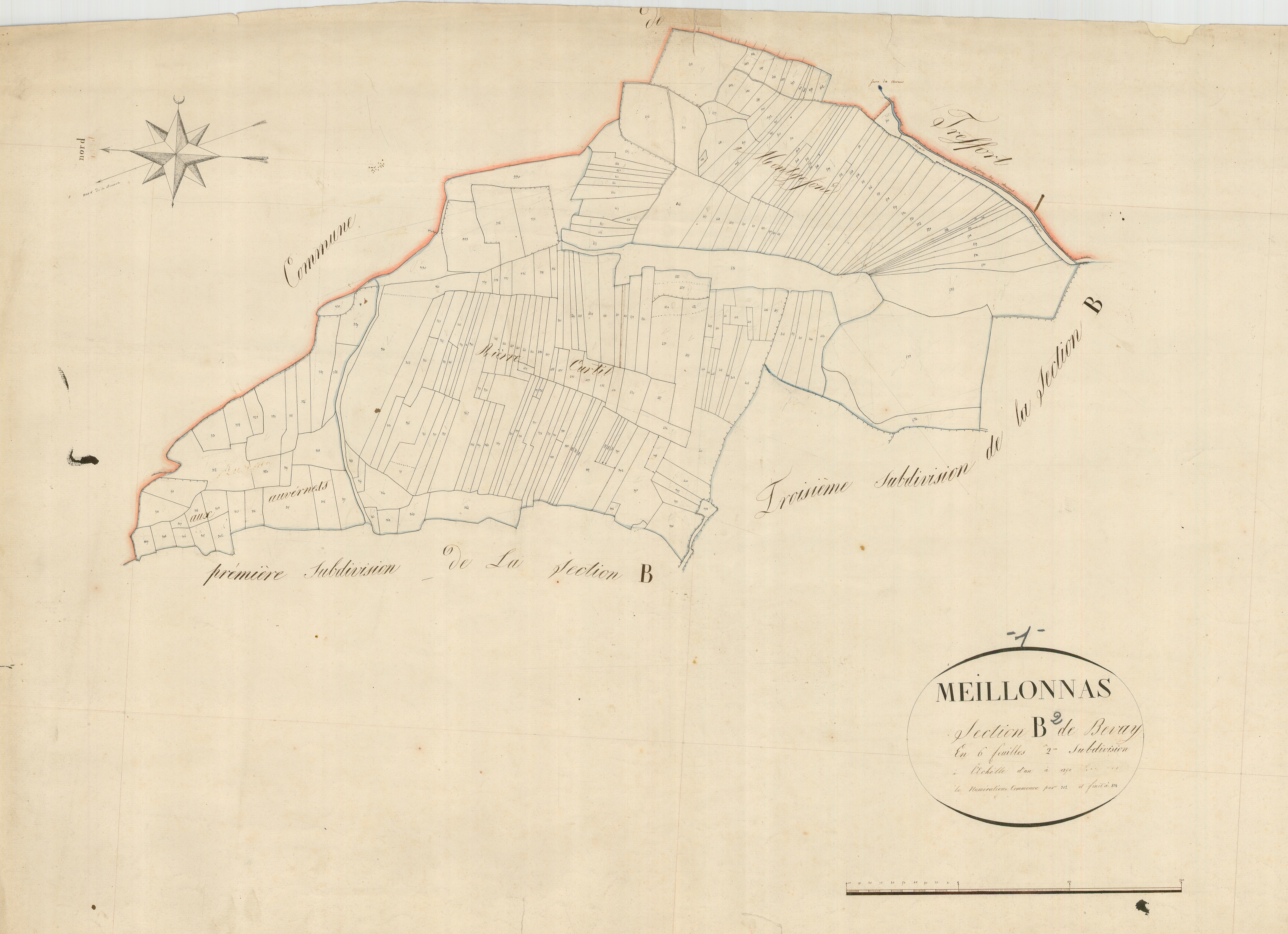 Meillonnas - 3 P 7375 - 3 P 7375 -  Feuille 2  (1825)