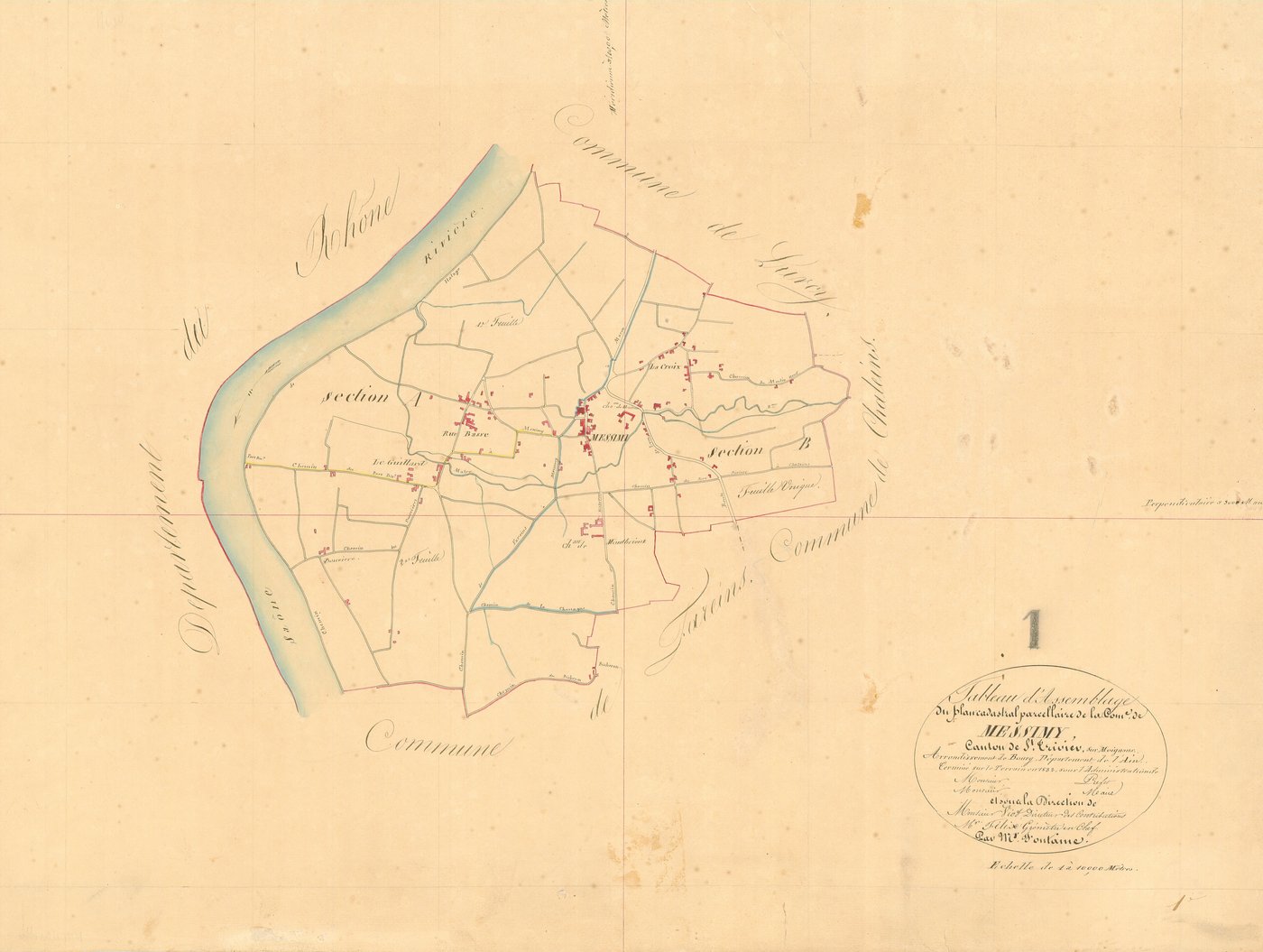 Messimy-sur-Saône - 3 P 7401 - 3 P 7401 -  Tableau d'assemblage  (1831)