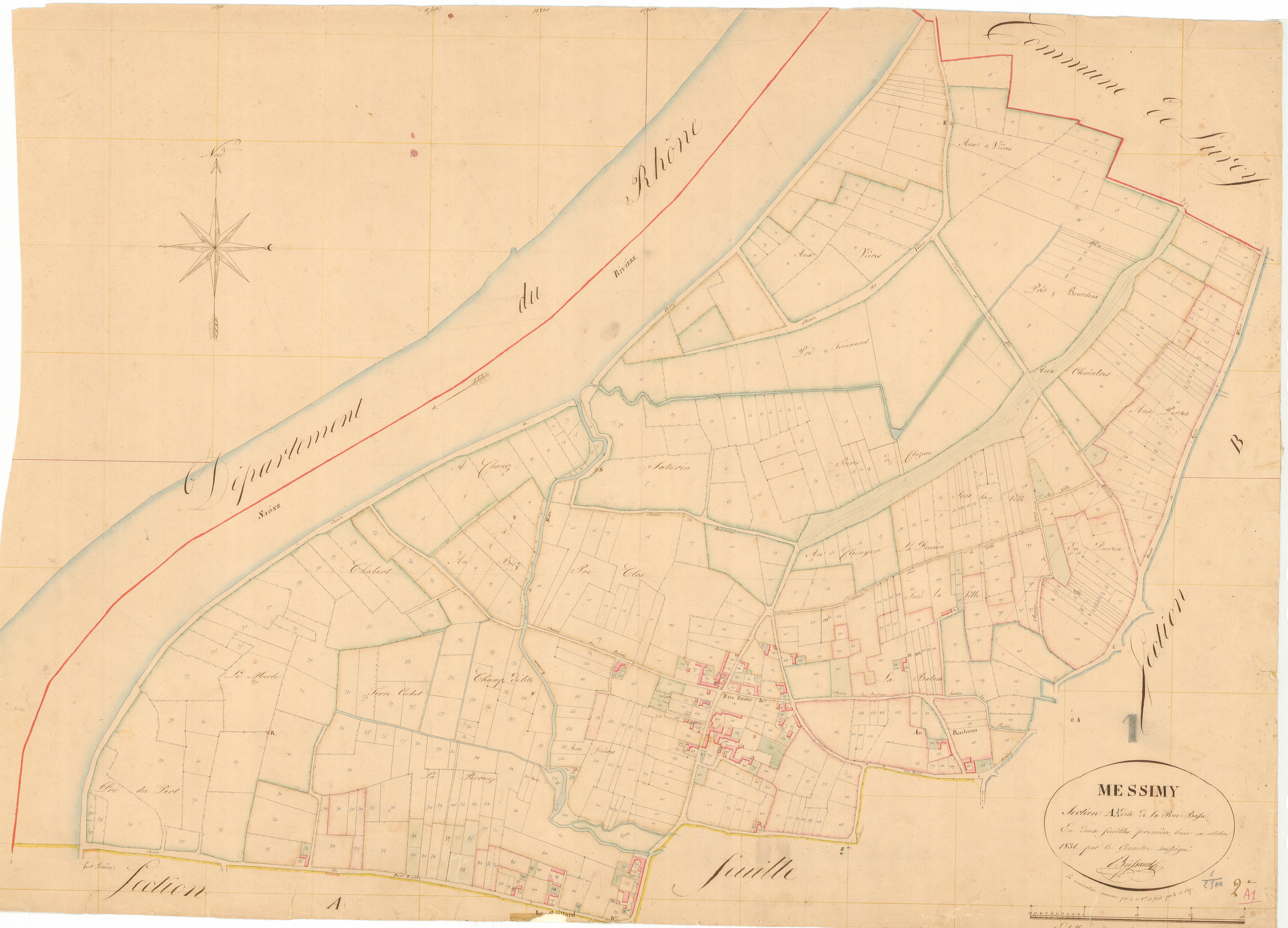 Messimy-sur-Saône - 3 P 7402 - 3 P 7402 -  Feuille 1  (1831)