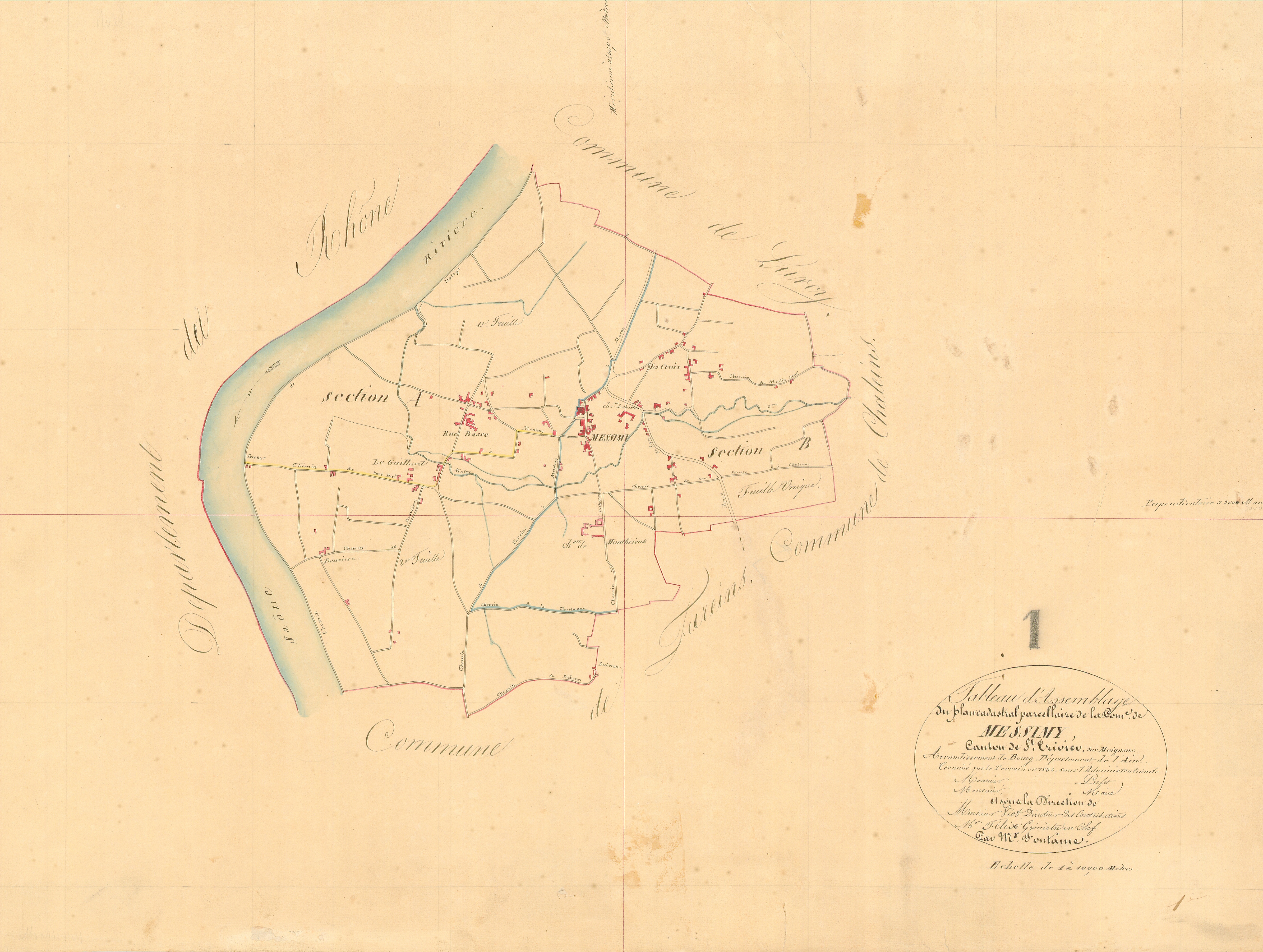 Messimy-sur-Saône - 3 P 7401 - 3 P 7401 -  Tableau d'assemblage  (1831)
