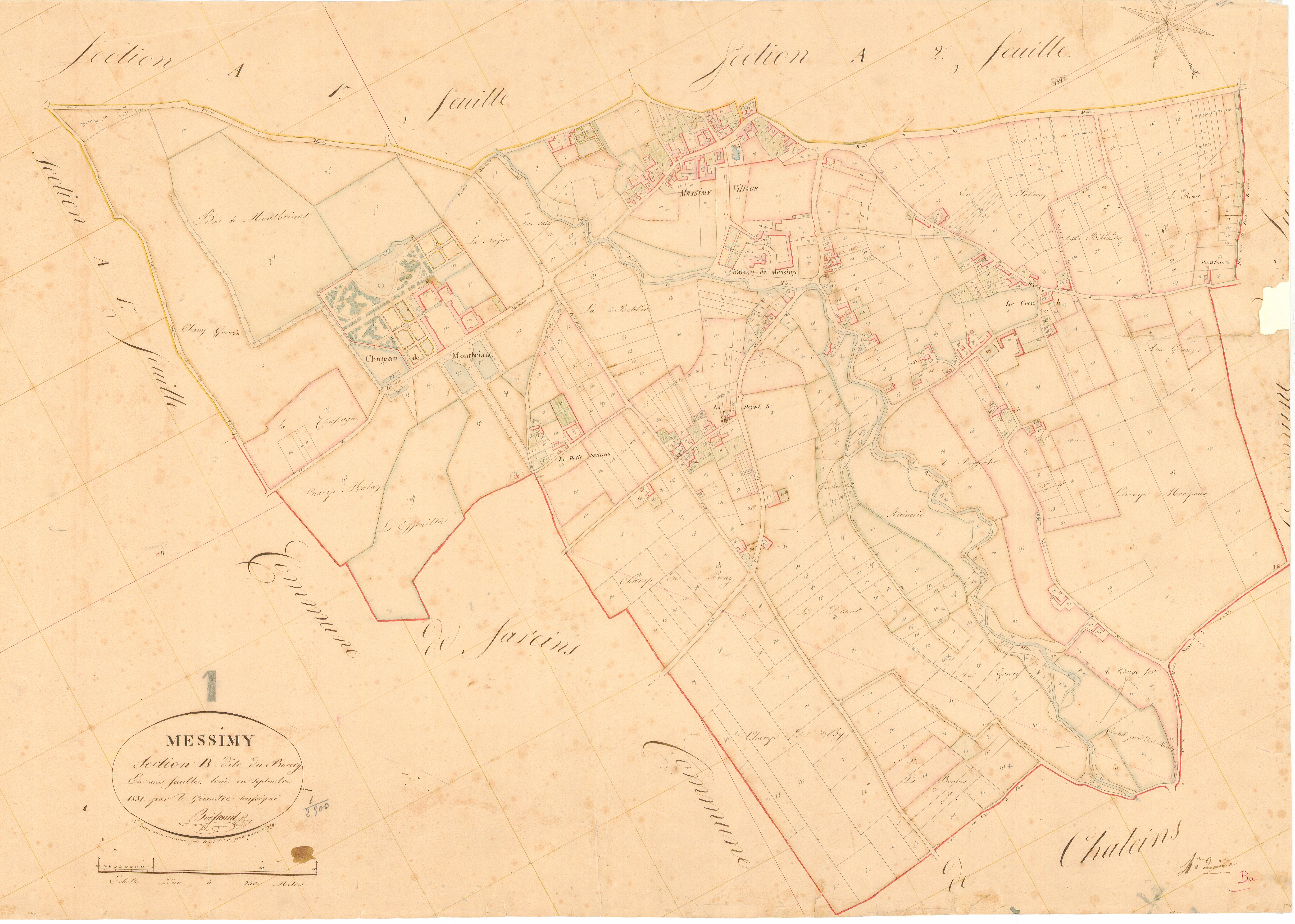Messimy-sur-Saône - 3 P 7404 - 3 P 7404 -  Feuille 1  (1831)