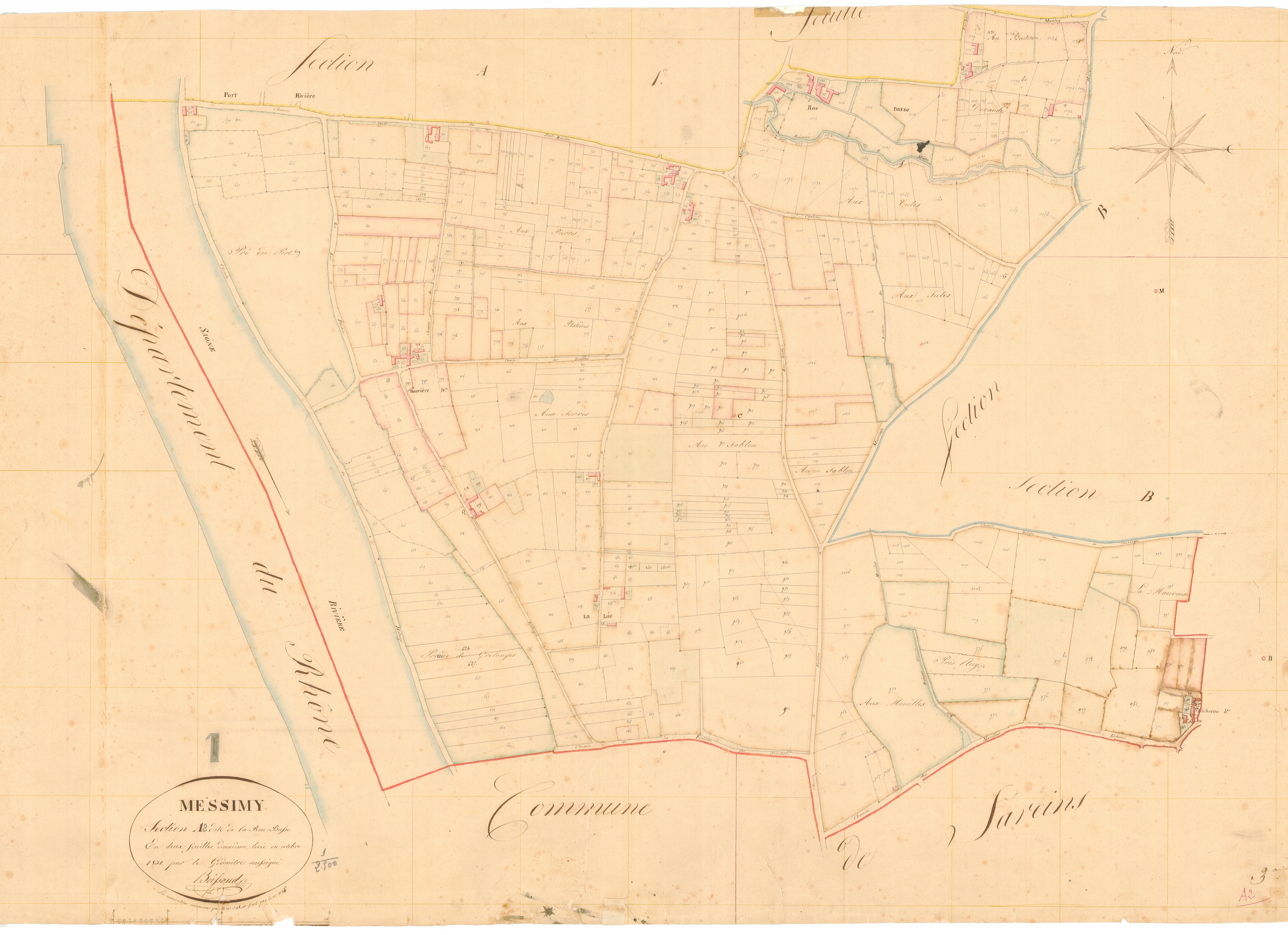 Messimy-sur-Saône - 3 P 7403 - 3 P 7403 -  Feuille 2  (1831)