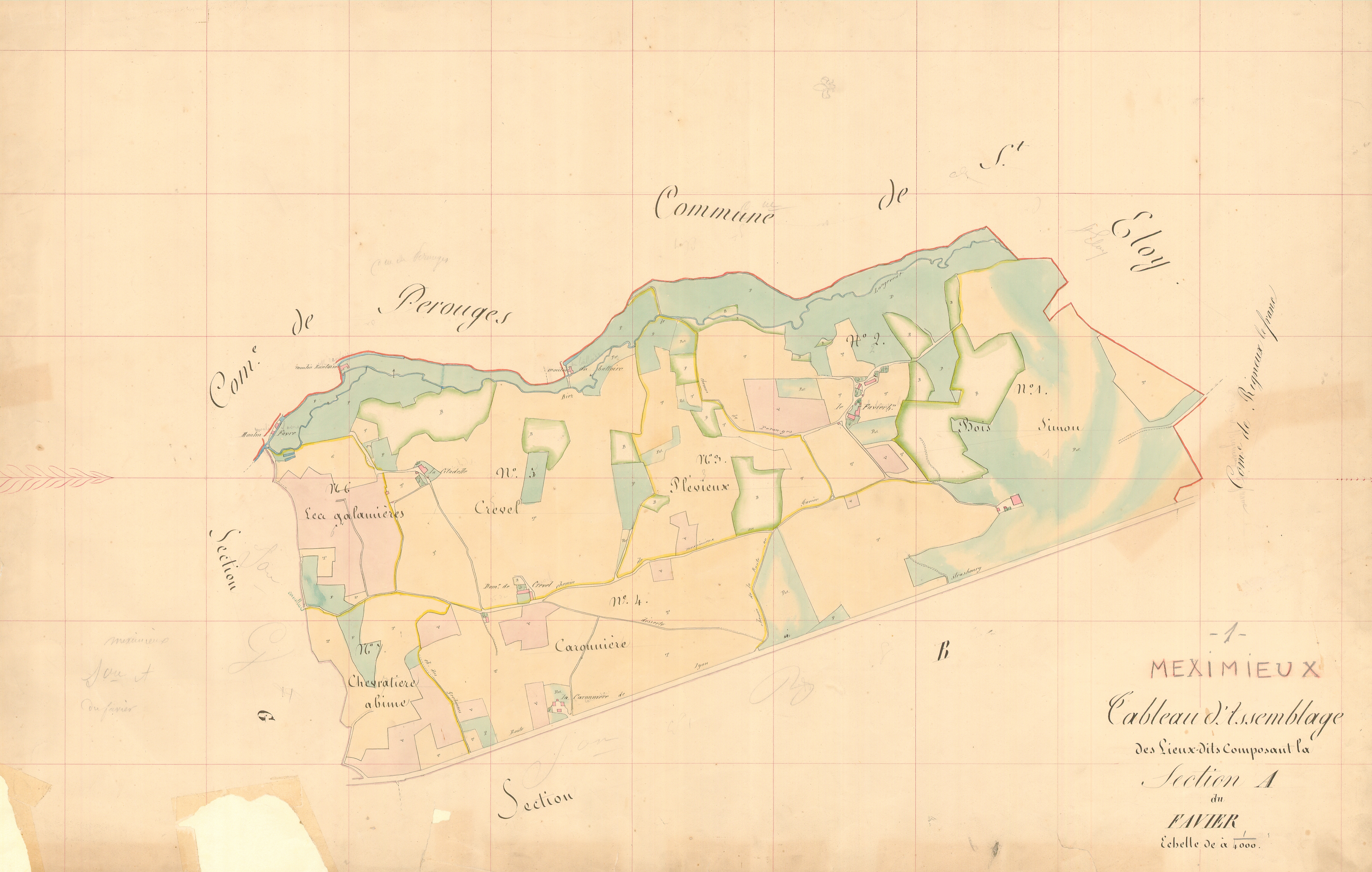 Meximieux - 3 P 7406 - 3 P 7406 -  Section A  (1839)