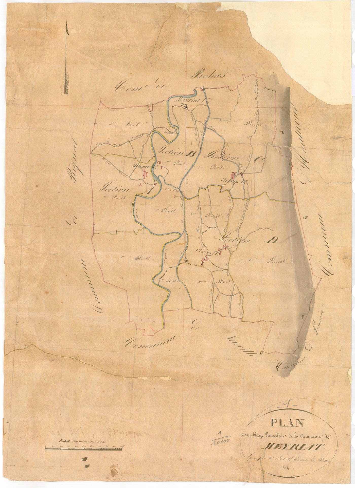 Meyriat - 3 P 7457 - 3 P 7457 -  Tableau d'assemblage  (1826)