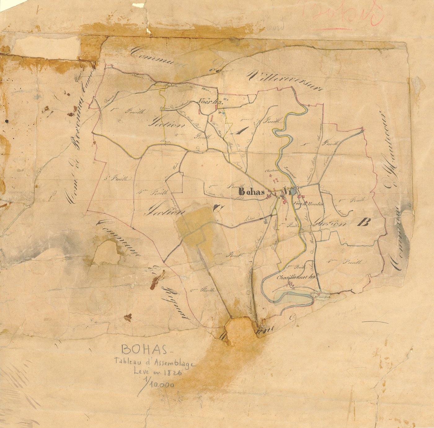 Bohas - 3 P 4599 - 3 P 4599 -  Tableau d'assemblage  (1826)