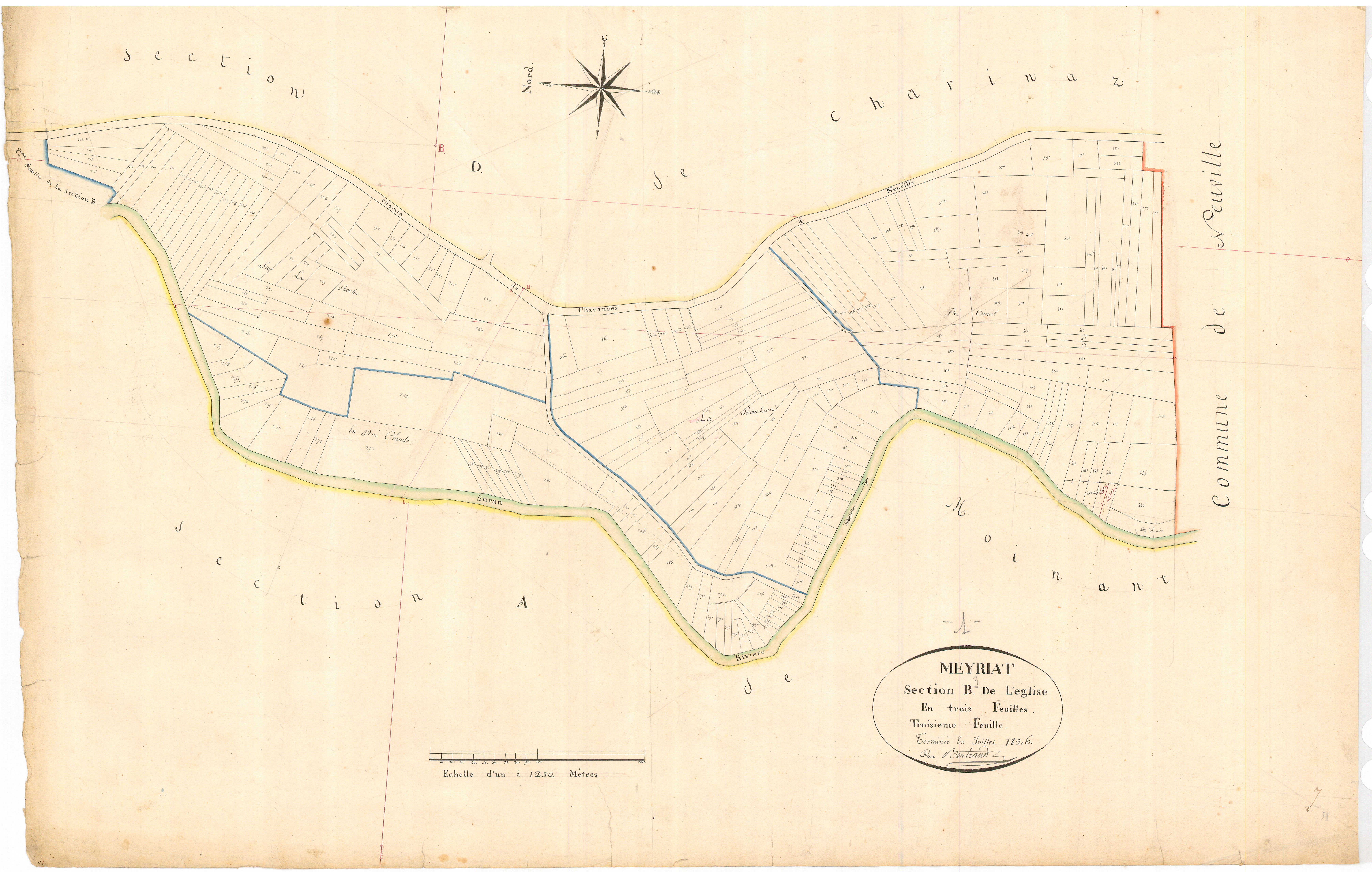 Meyriat - 3 P 7463 - 3 P 7463 -  Feuille 3  (1826)
