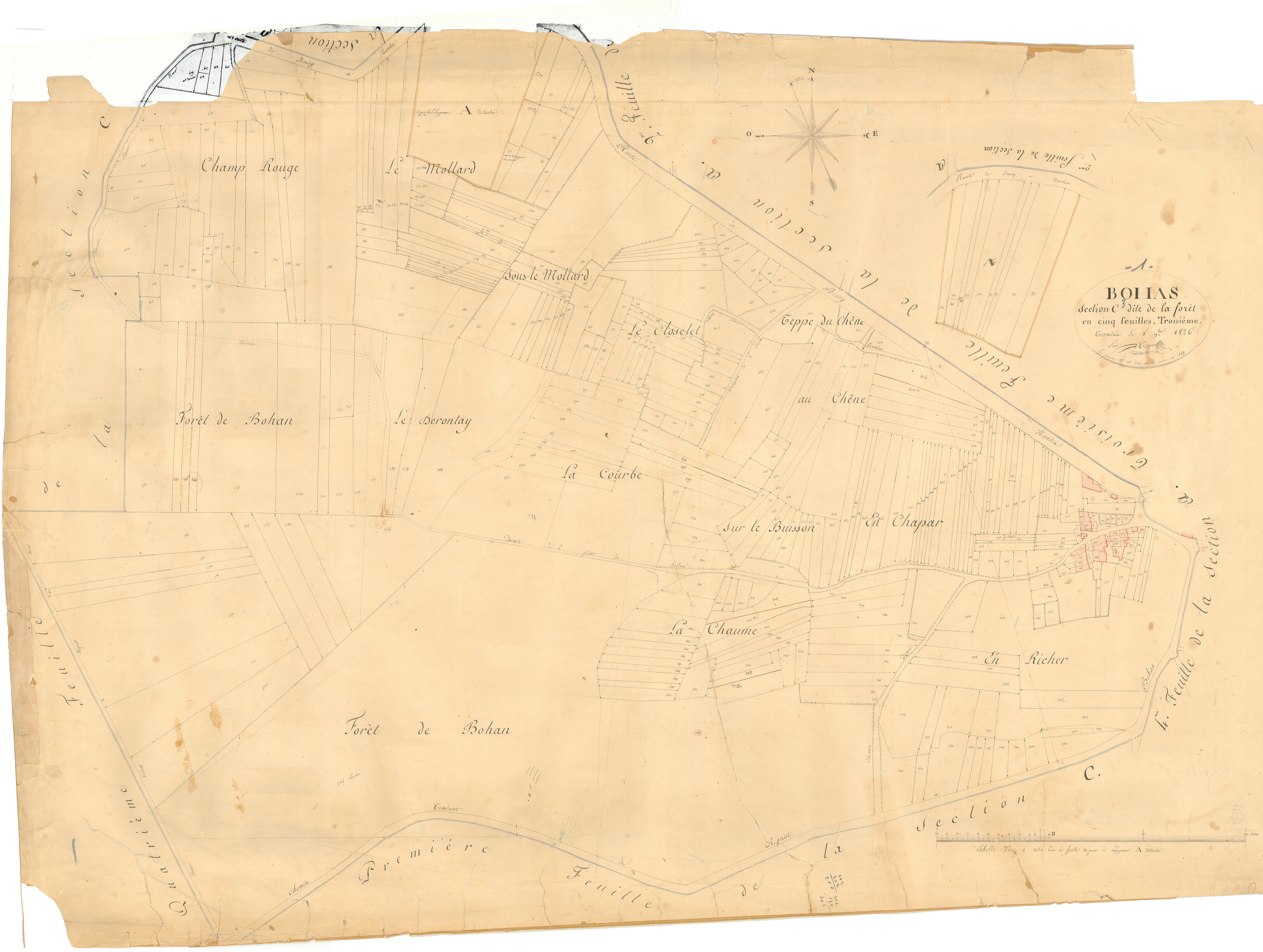 Bohas - 3 P 4610 - 3 P 4610 -  Feuille 3  (1826)