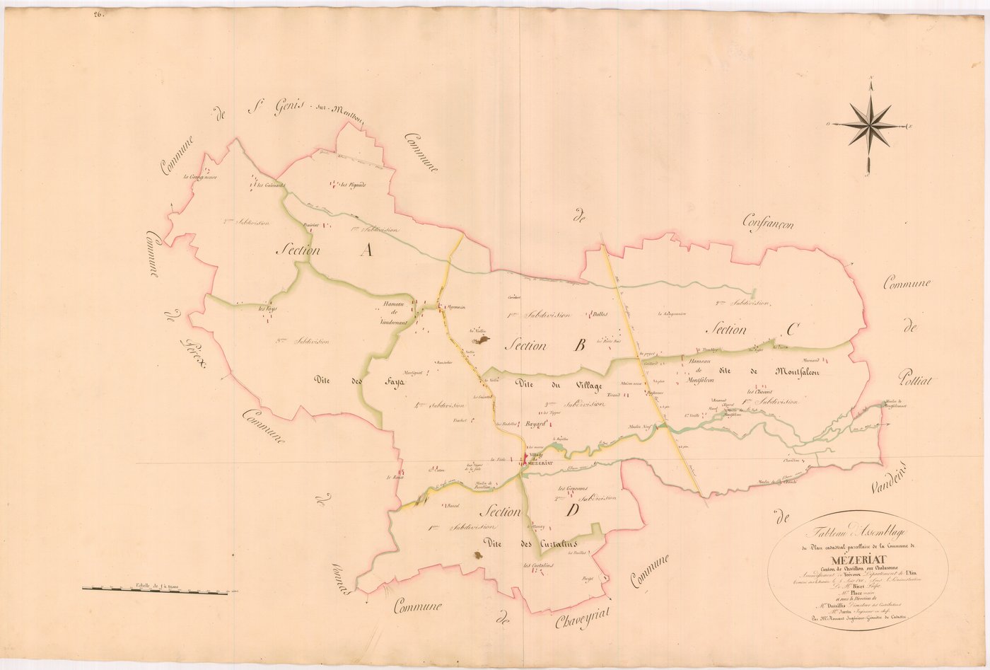 Mézériat - 3 P 10158-1 - 3 P 10158-1 -  Tableau d'assemblage  (1811)