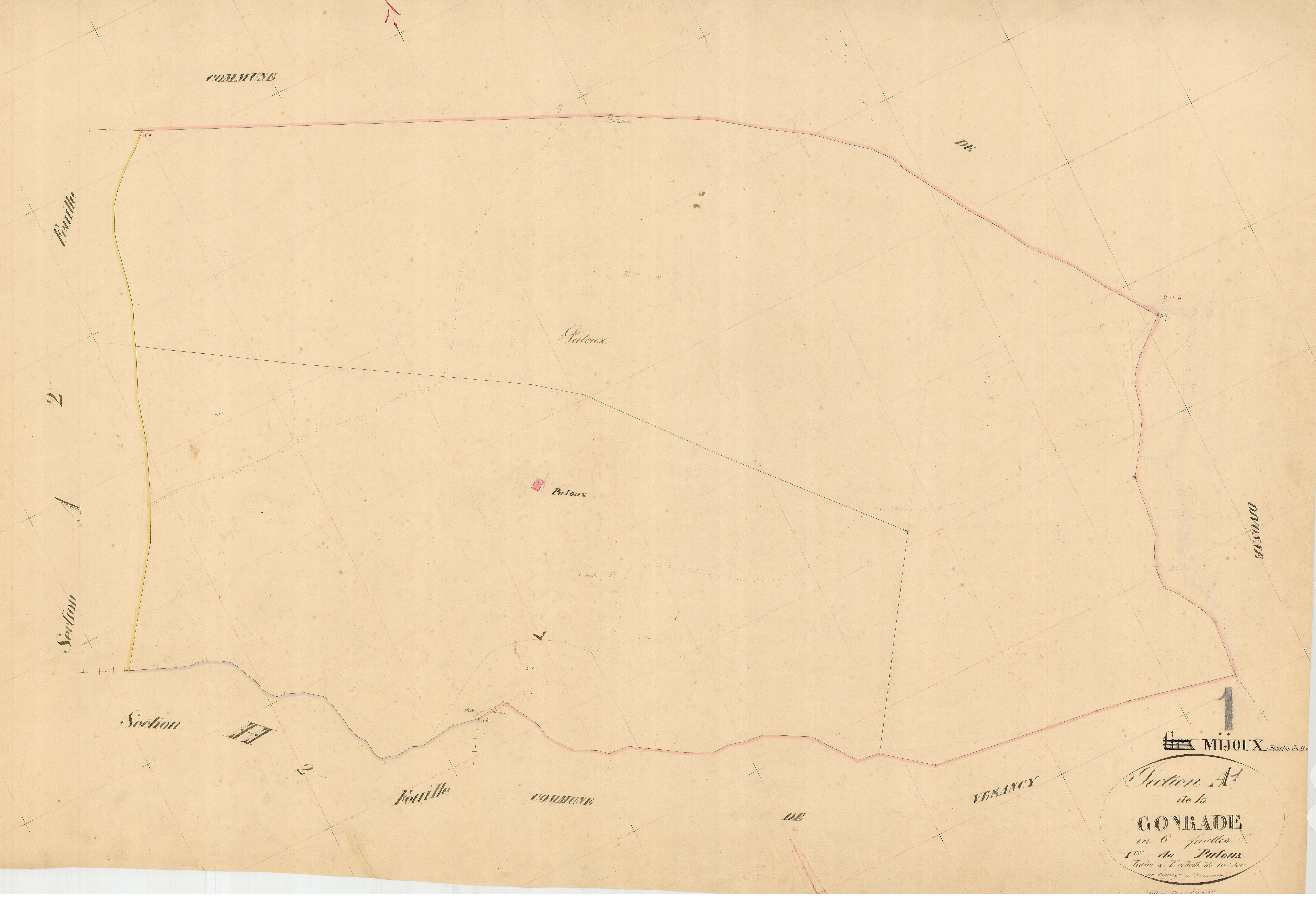Mijoux - 3 P 6250 - 3 P 6250 -  Feuille 1  (1845-1910)