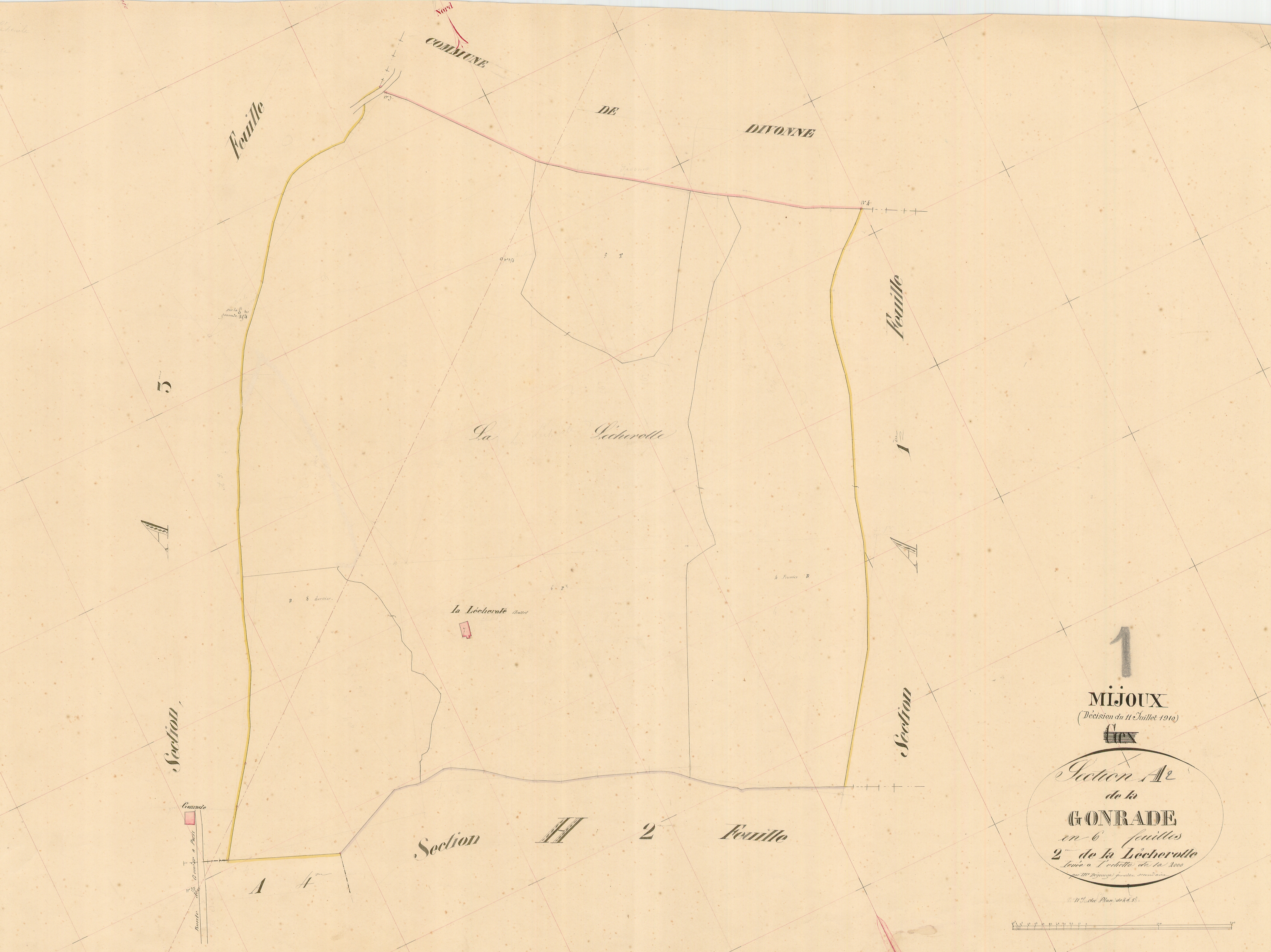 Mijoux - 3 P 6251 - 3 P 6251 -  Feuille 2  (1845-1910)