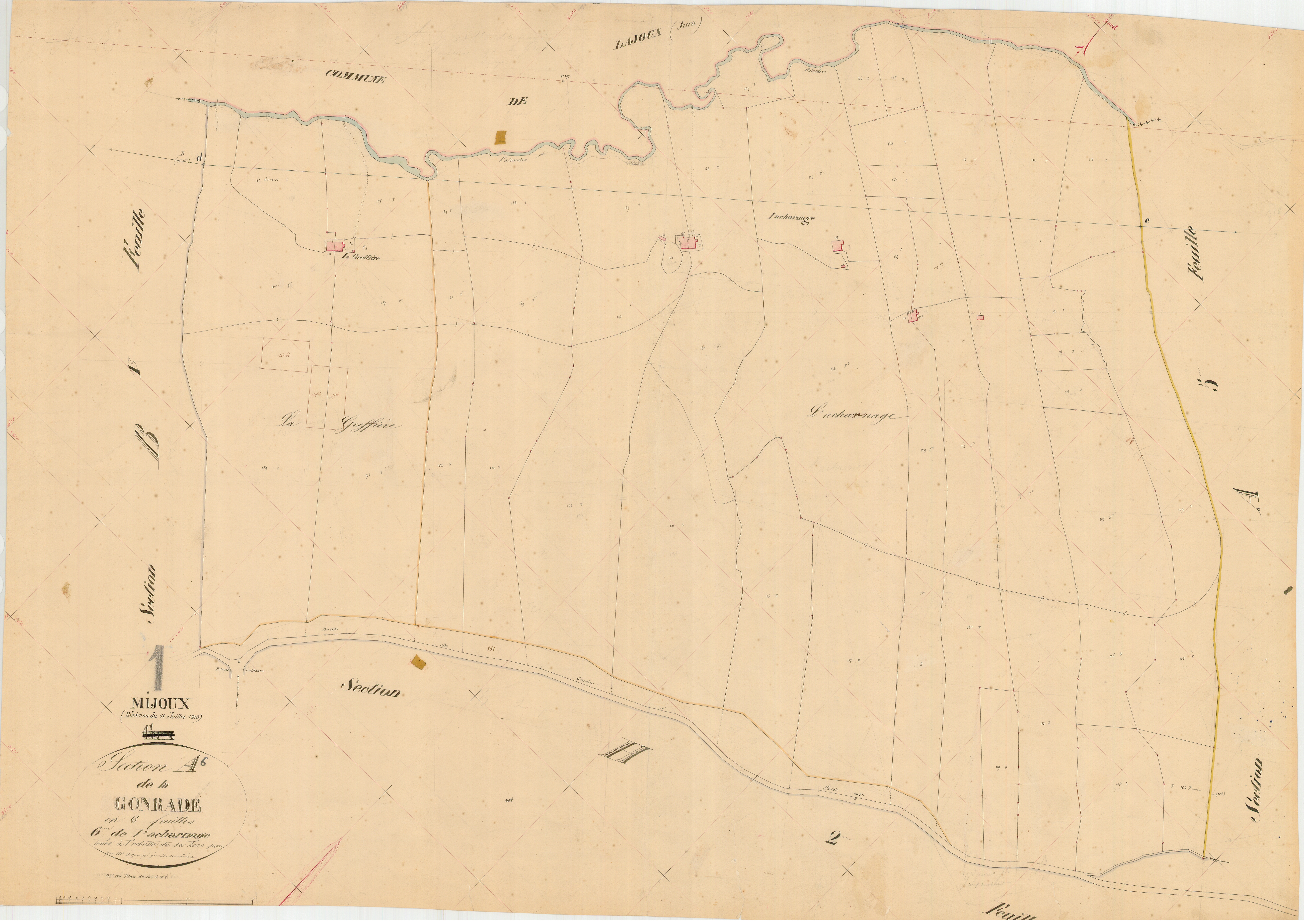 Mijoux - 3 P 6255 - 3 P 6255 -  Feuille 6  (1845-1910)