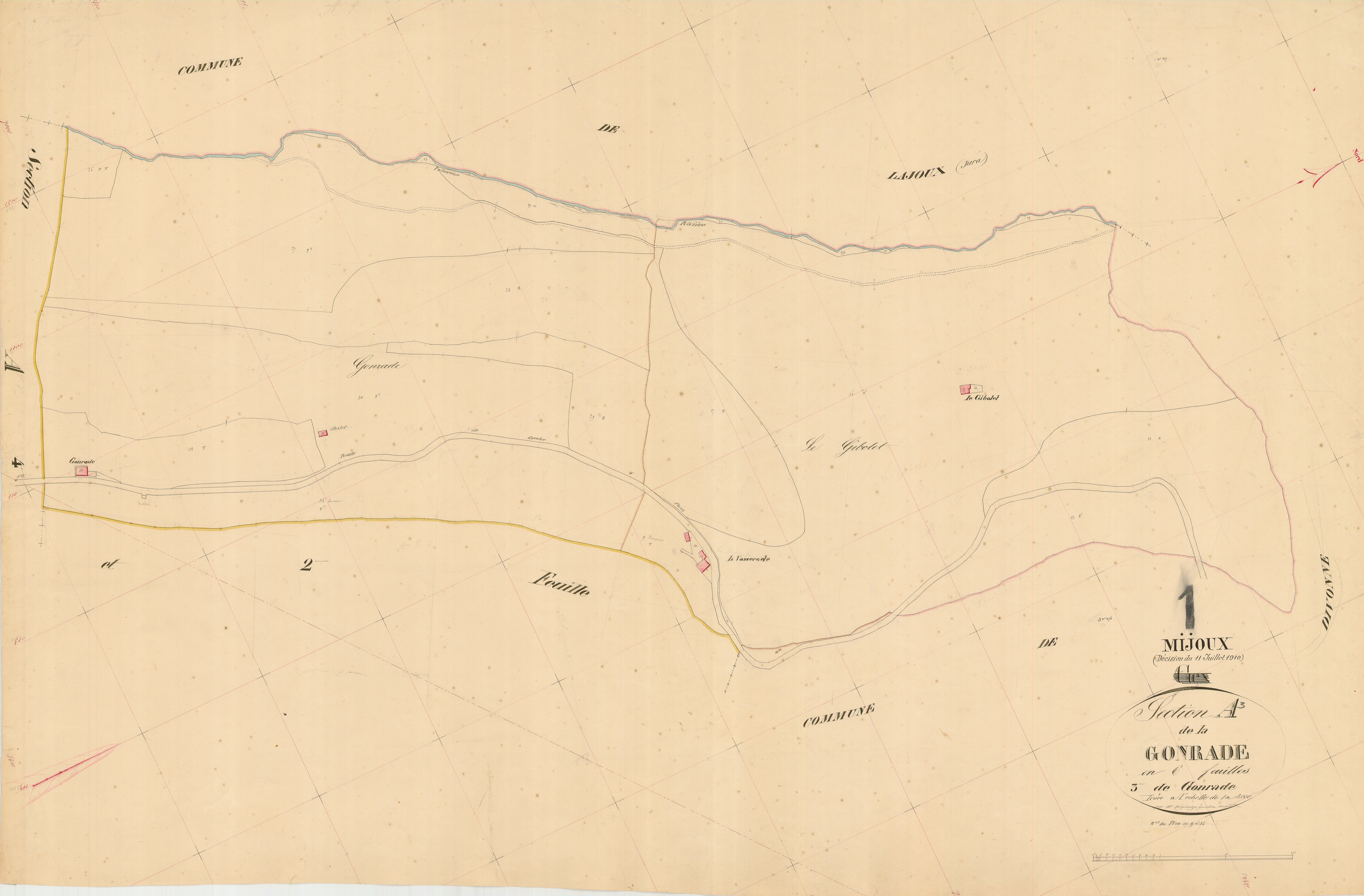 Mijoux - 3 P 6252 - 3 P 6252 -  Feuille 3  (1845-1910)