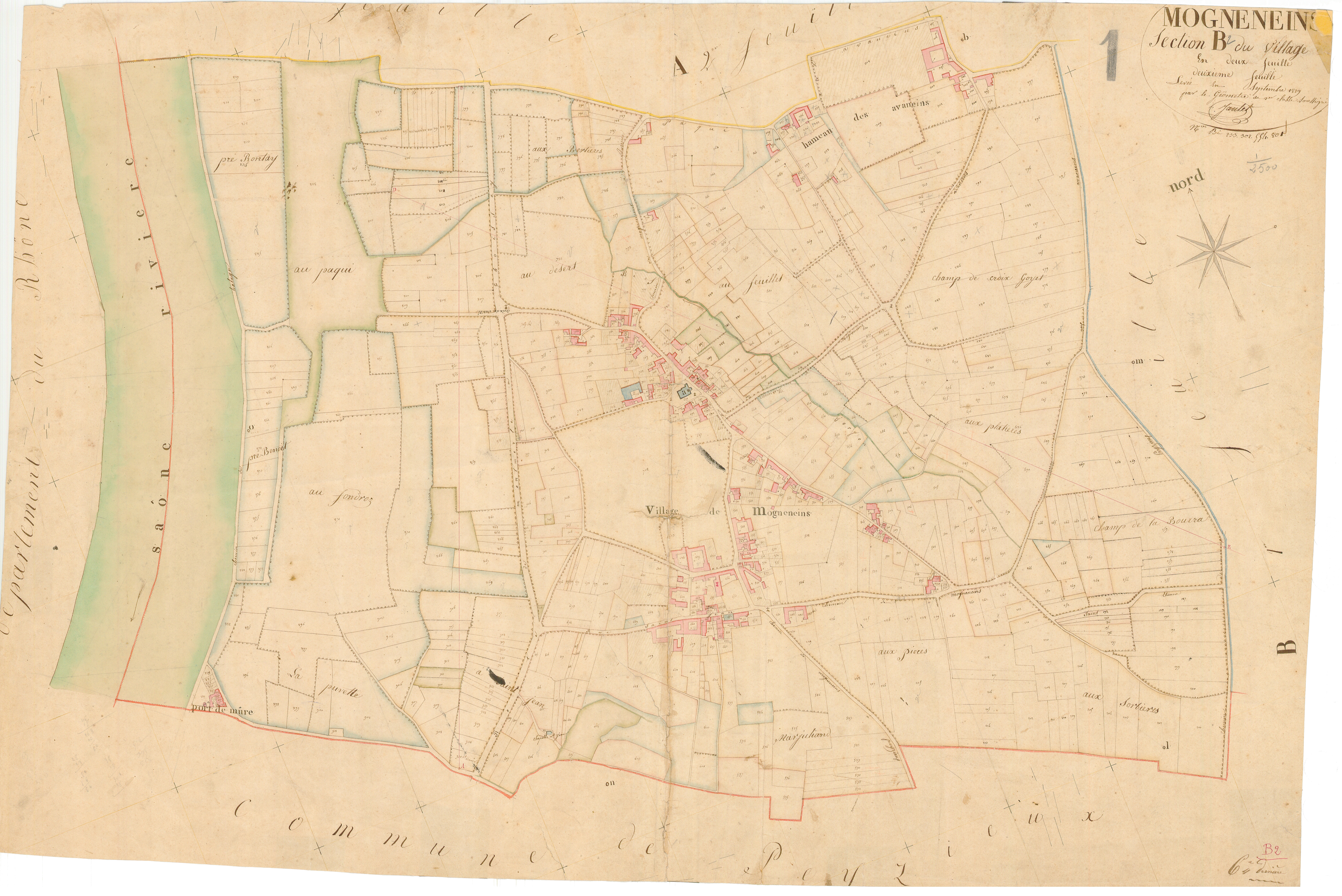Mogneneins - 3 P 7492 - 3 P 7492 -  Feuille 2  (1829)