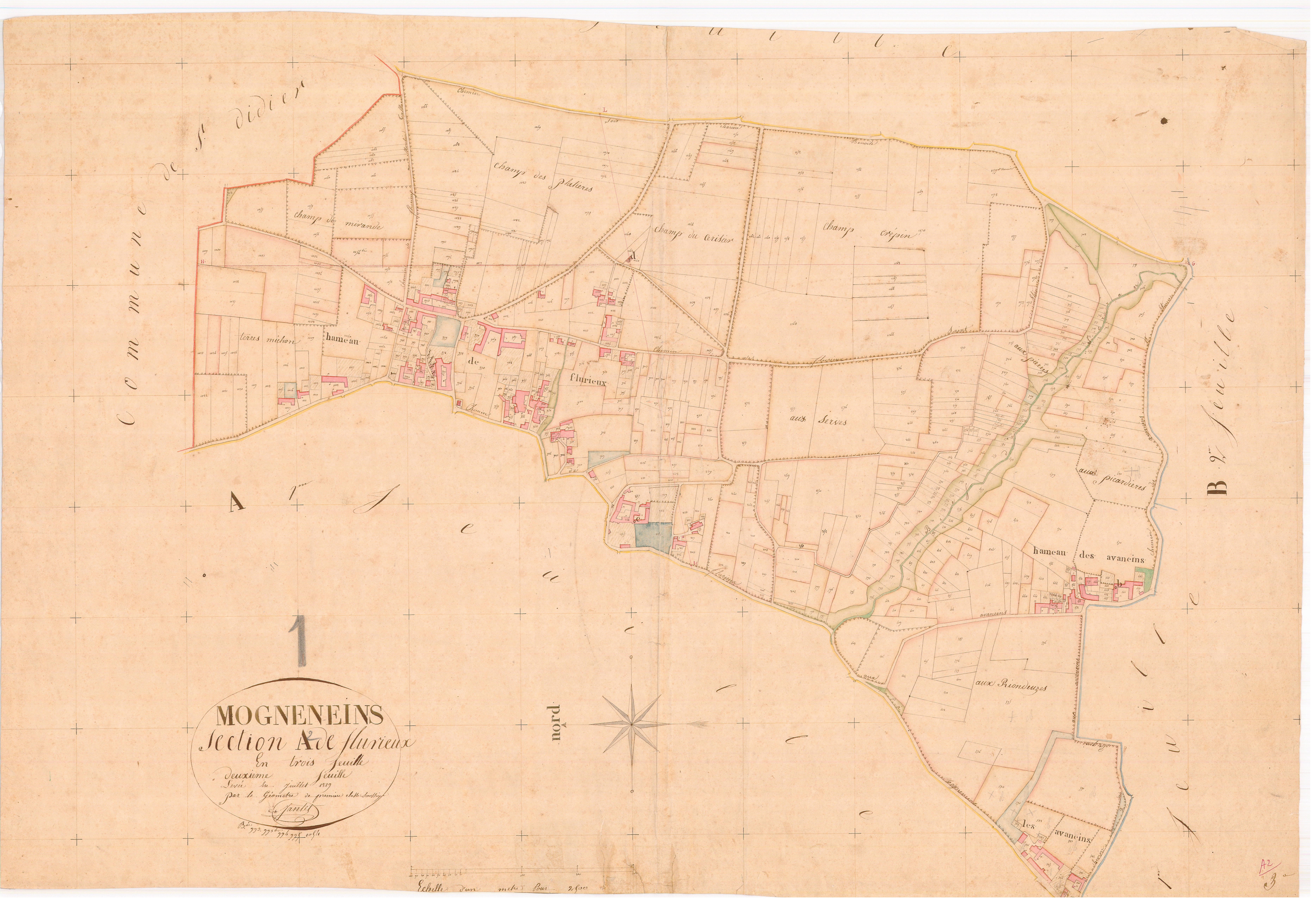 Mogneneins - 3 P 7489 - 3 P 7489 -  Feuille 2  (1829)
