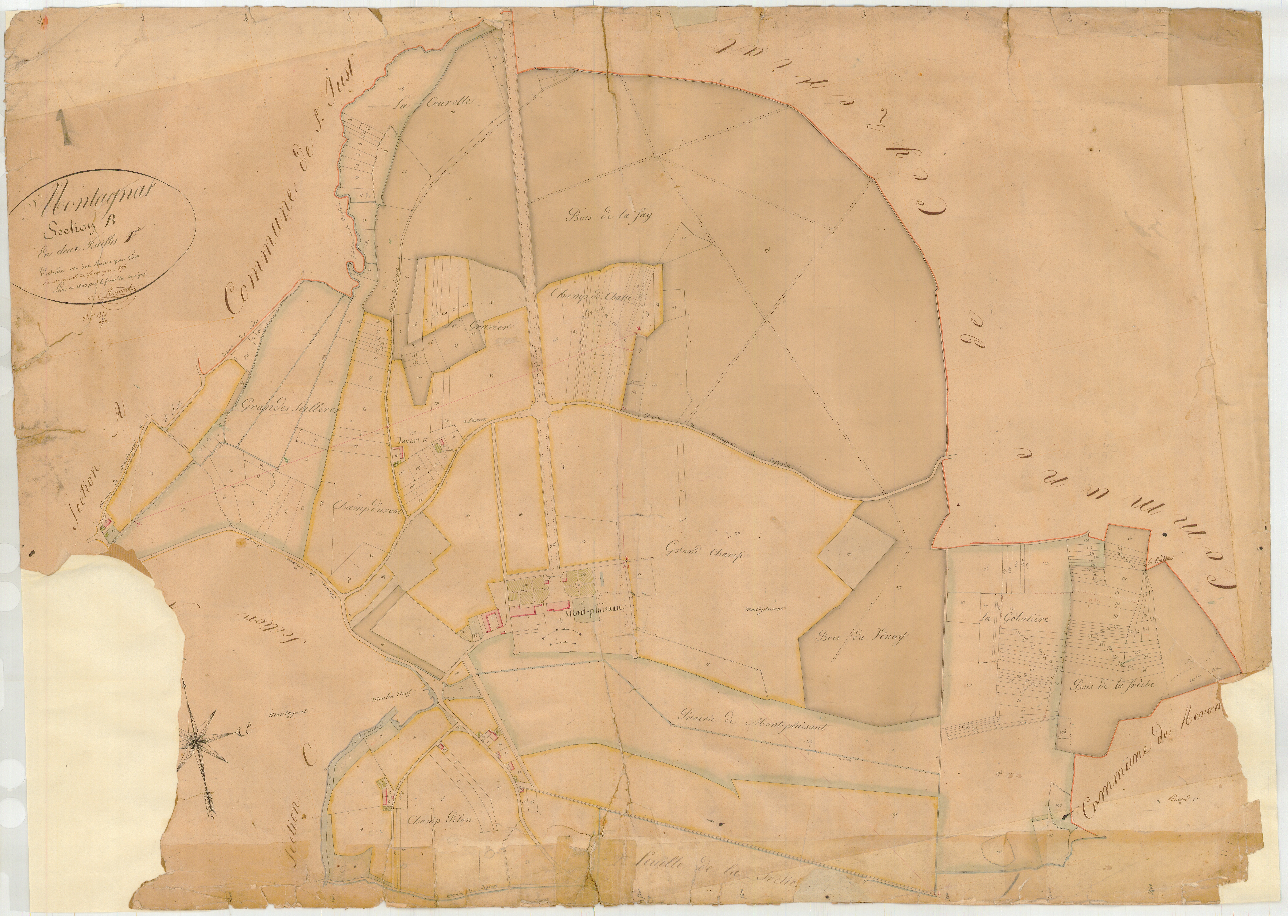 Montagnat - 3 P 7496 - 3 P 7496 -  Feuille 1  (1830)