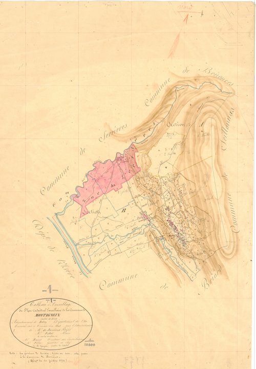 Montagnieu - 3 P 7501 - 3 P 7501 -  Tableau d'assemblage  (1840-1892)