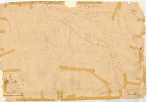 Montanges - 3 P 7522 - 3 P 7522 -  Feuille 4  (1833)