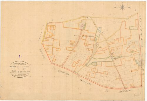 Montceaux - 3 P 7536 - 3 P 7536 -  Feuille 1  (1829)
