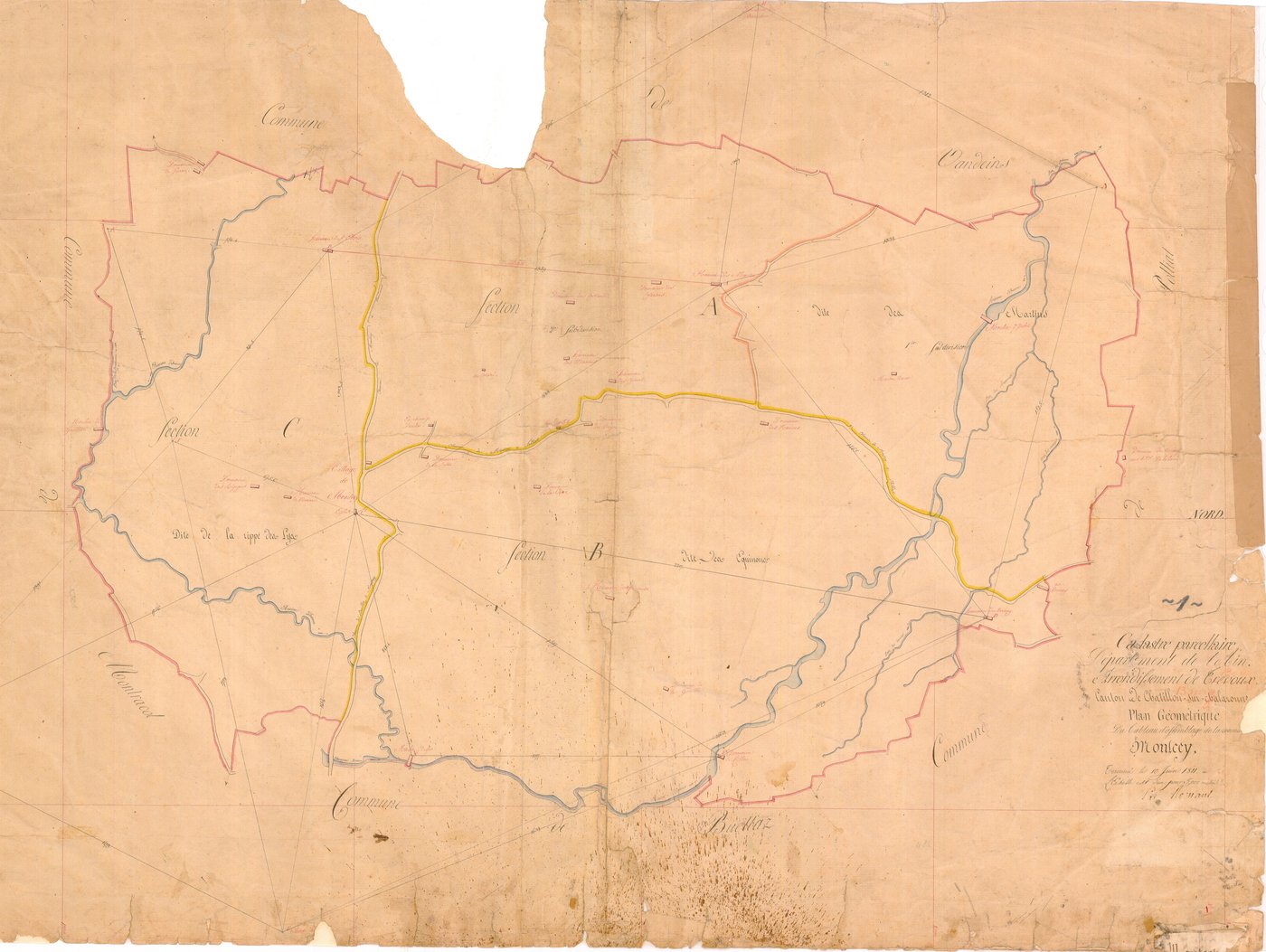 Montcet - 3 P 7537 - 3 P 7537 -  Tableau d'assemblage  (1811)