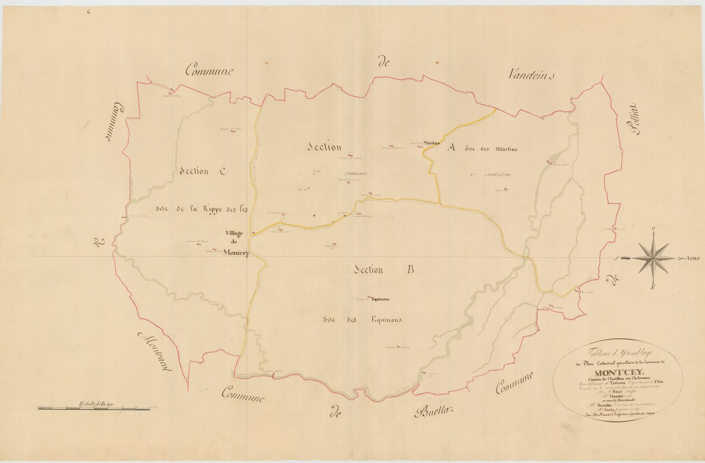 Montcet - 3 P 10154-1 - 3 P 10154-1 -  Tableau d'assemblage  (1811)