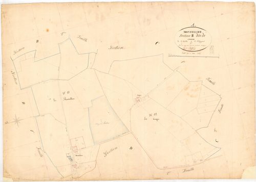 Le Montellier - 3 P 6871 - 3 P 6871 -  Feuille 3  (1839)