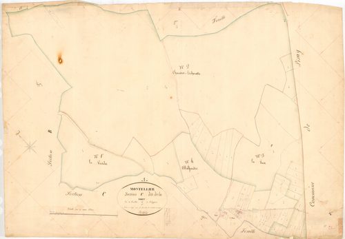 Le Montellier - 3 P 6872 - 3 P 6872 -  Feuille 1  (1839)