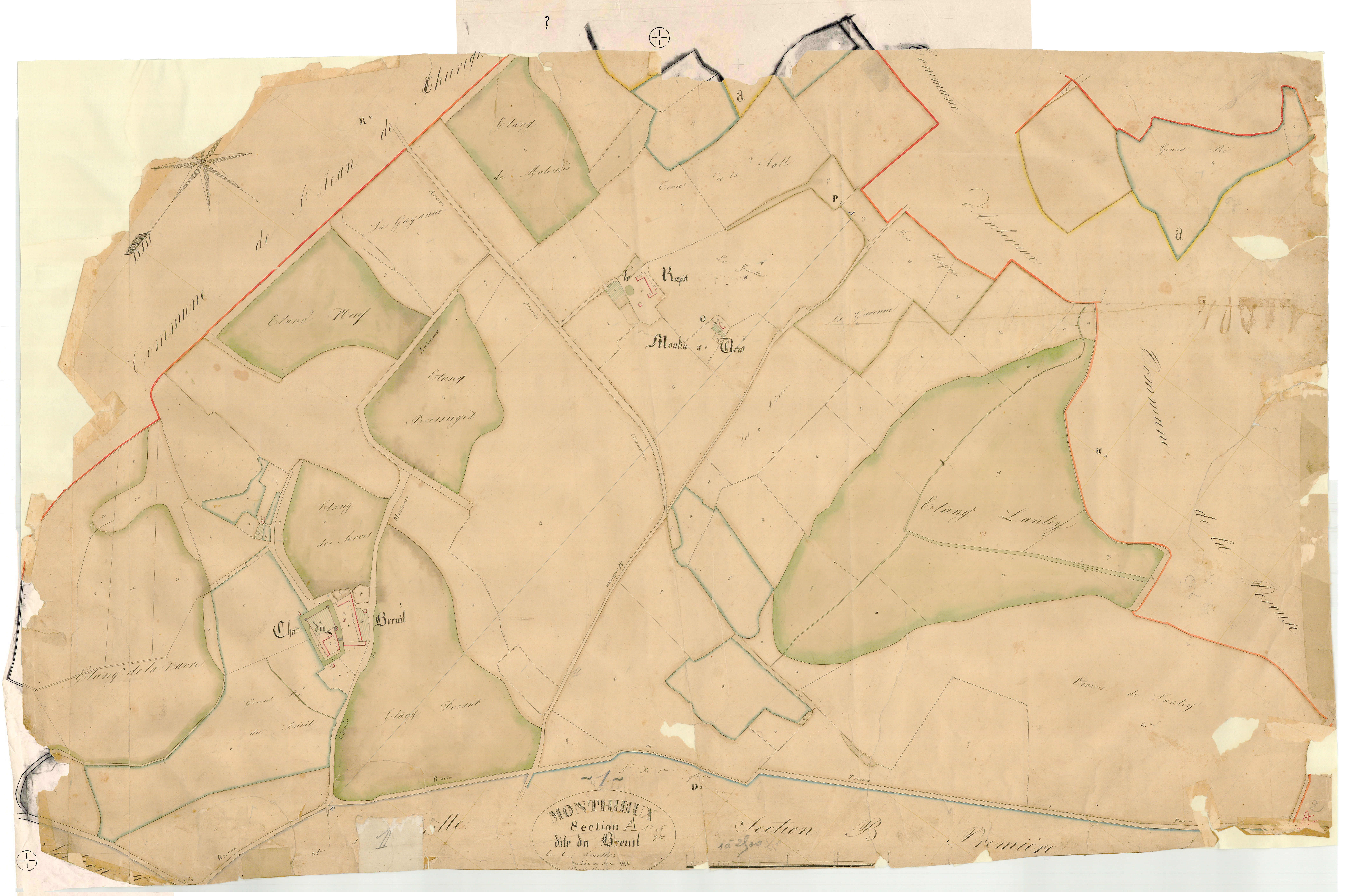 Monthieux - 3 P 7553 - 3 P 7553 -  Feuille 1  (1832)