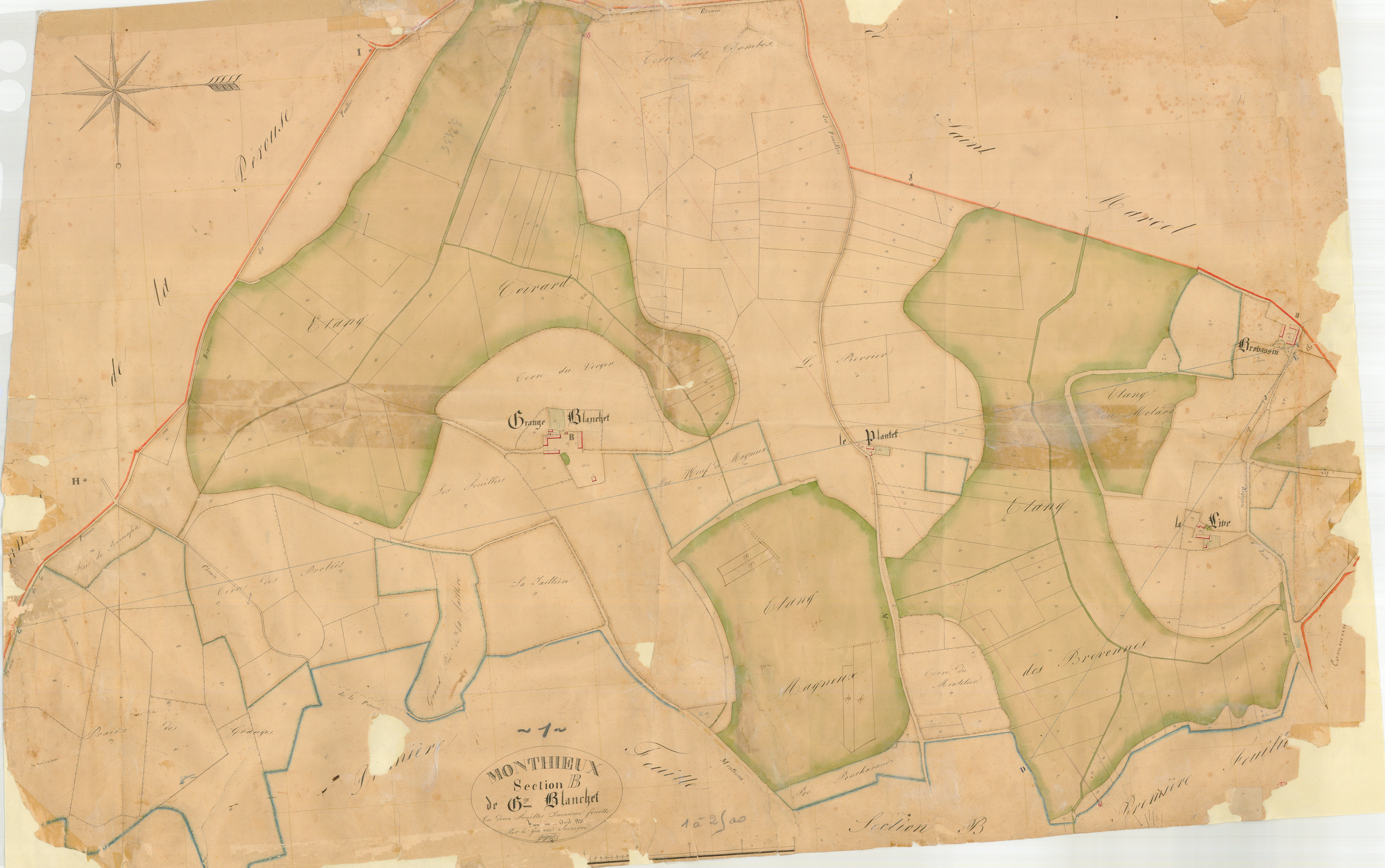Monthieux - 3 P 7555 - 3 P 7555 -  Feuille 2  (1832)