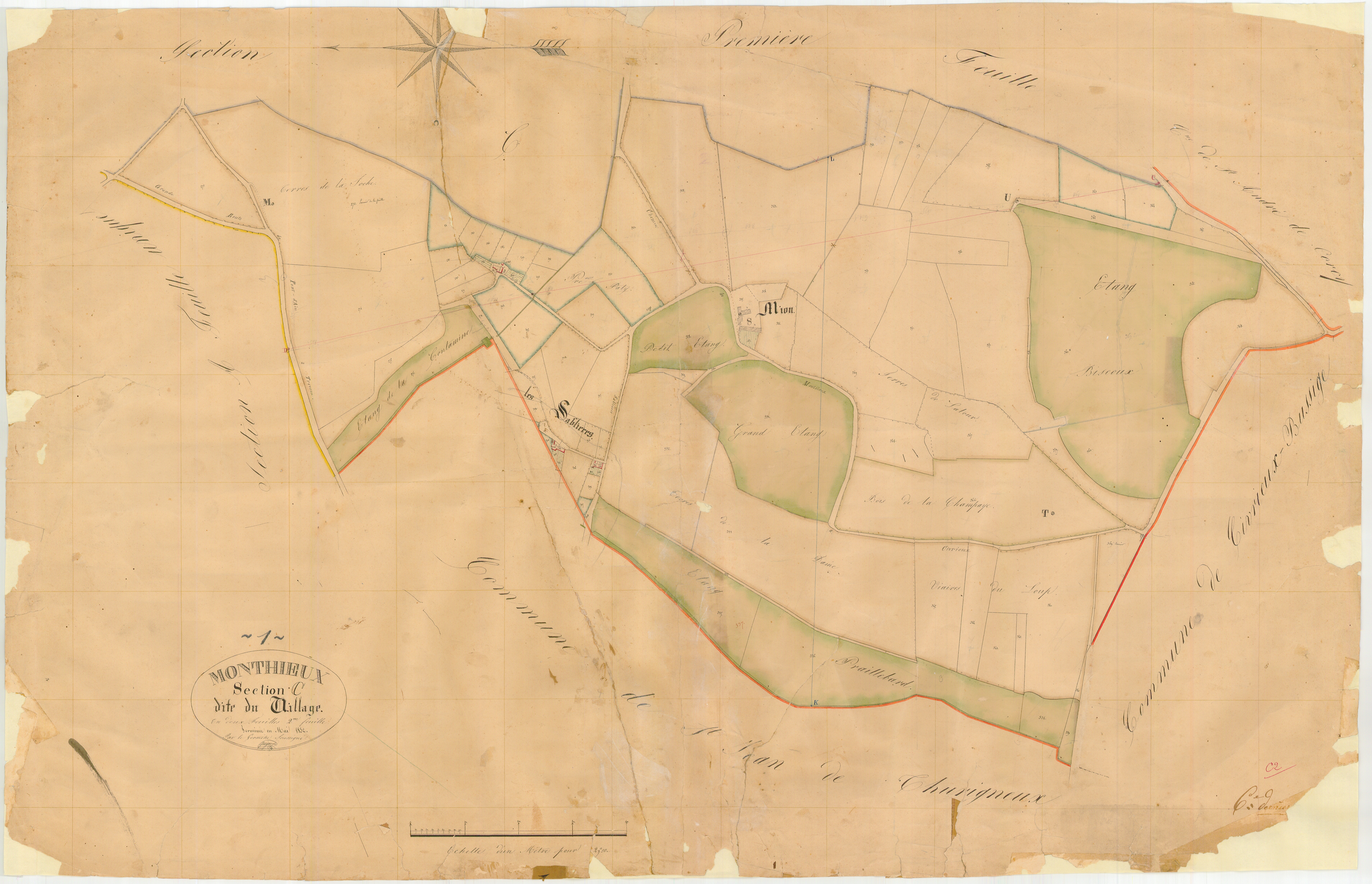 Monthieux - 3 P 7557 - 3 P 7557 -  Feuille 2  (1832)