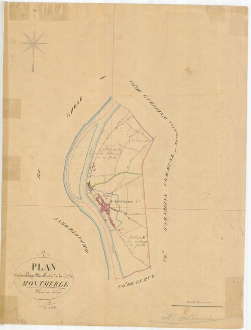 Montmerle-sur-Saône - 3 P 7558 - 3 P 7558 -  Tableau d'assemblage  (1829)