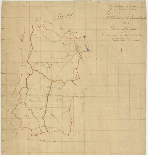 Montrevel-en-Bresse - 3 P 7575 - 3 P 7575 -  Tableau d'assemblage  (1810)