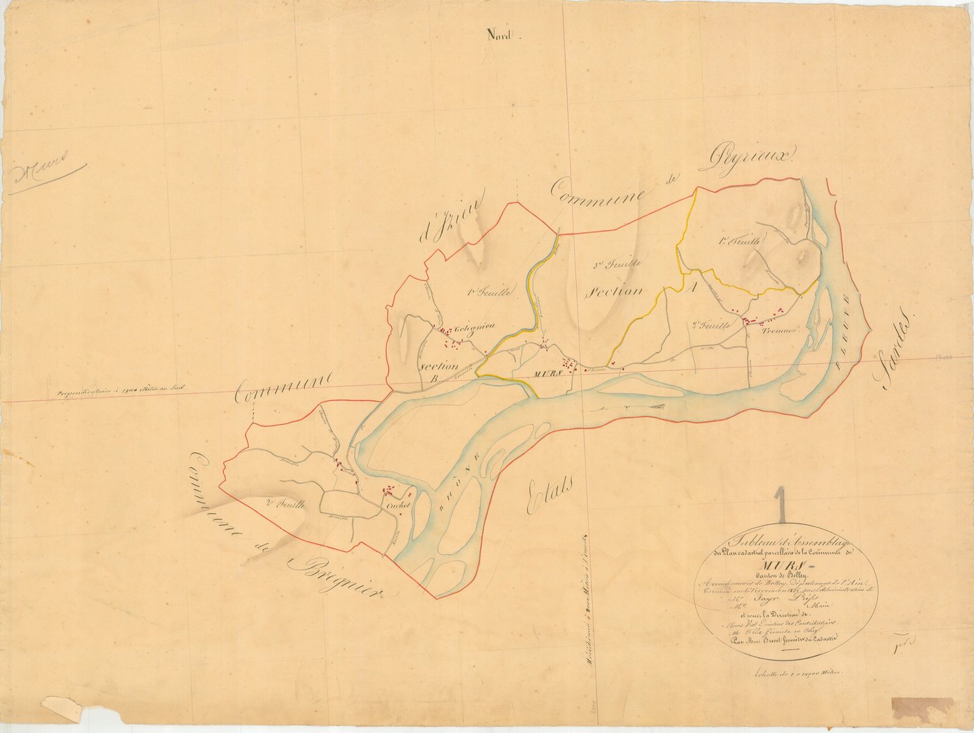 Murs-et-Gélignieux - 3 P 7586 - 3 P 7586 -  Tableau d'assemblage  (1836)