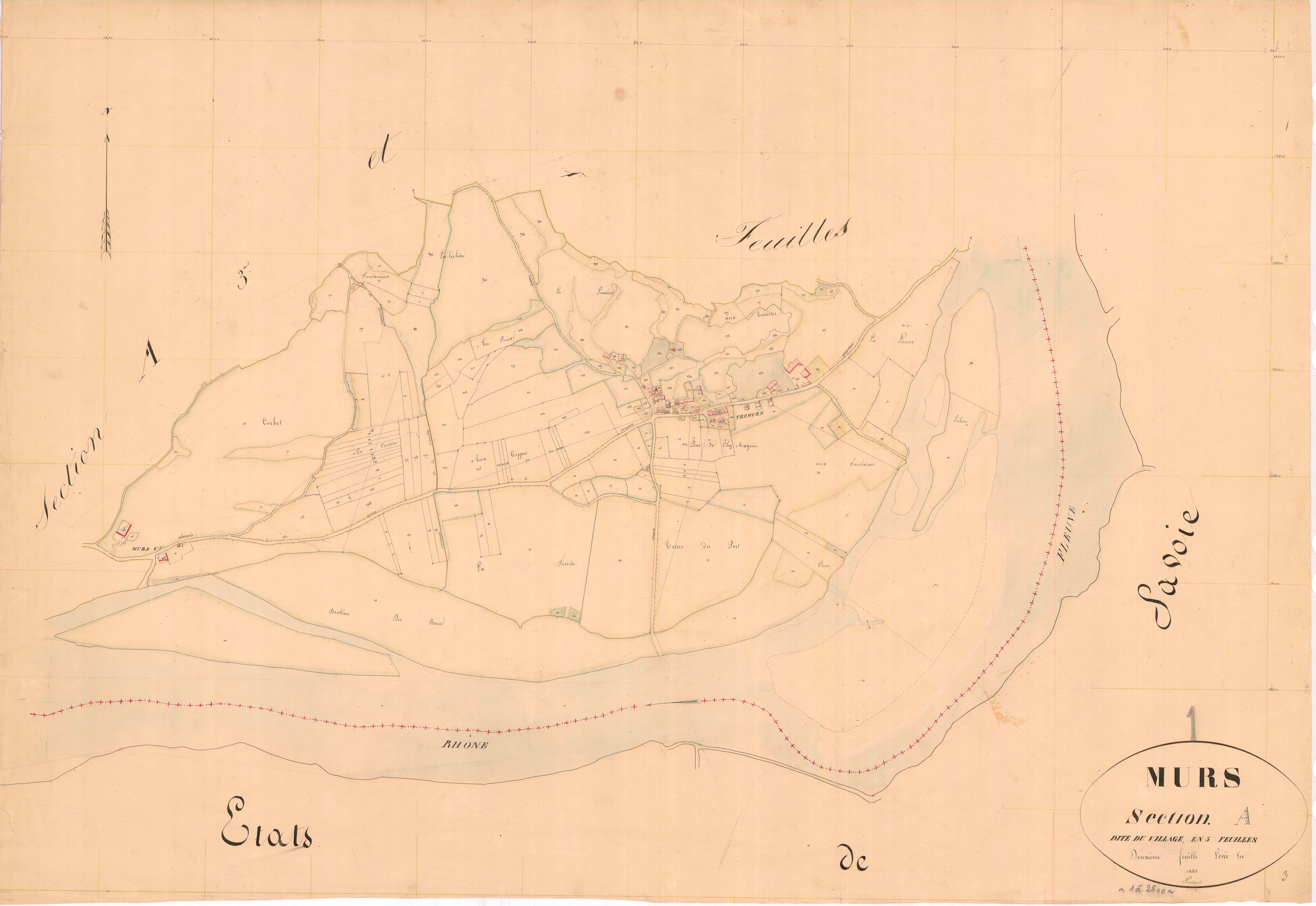 Murs-et-Gélignieux - 3 P 7588 - 3 P 7588 -  Feuille 2  (1836)