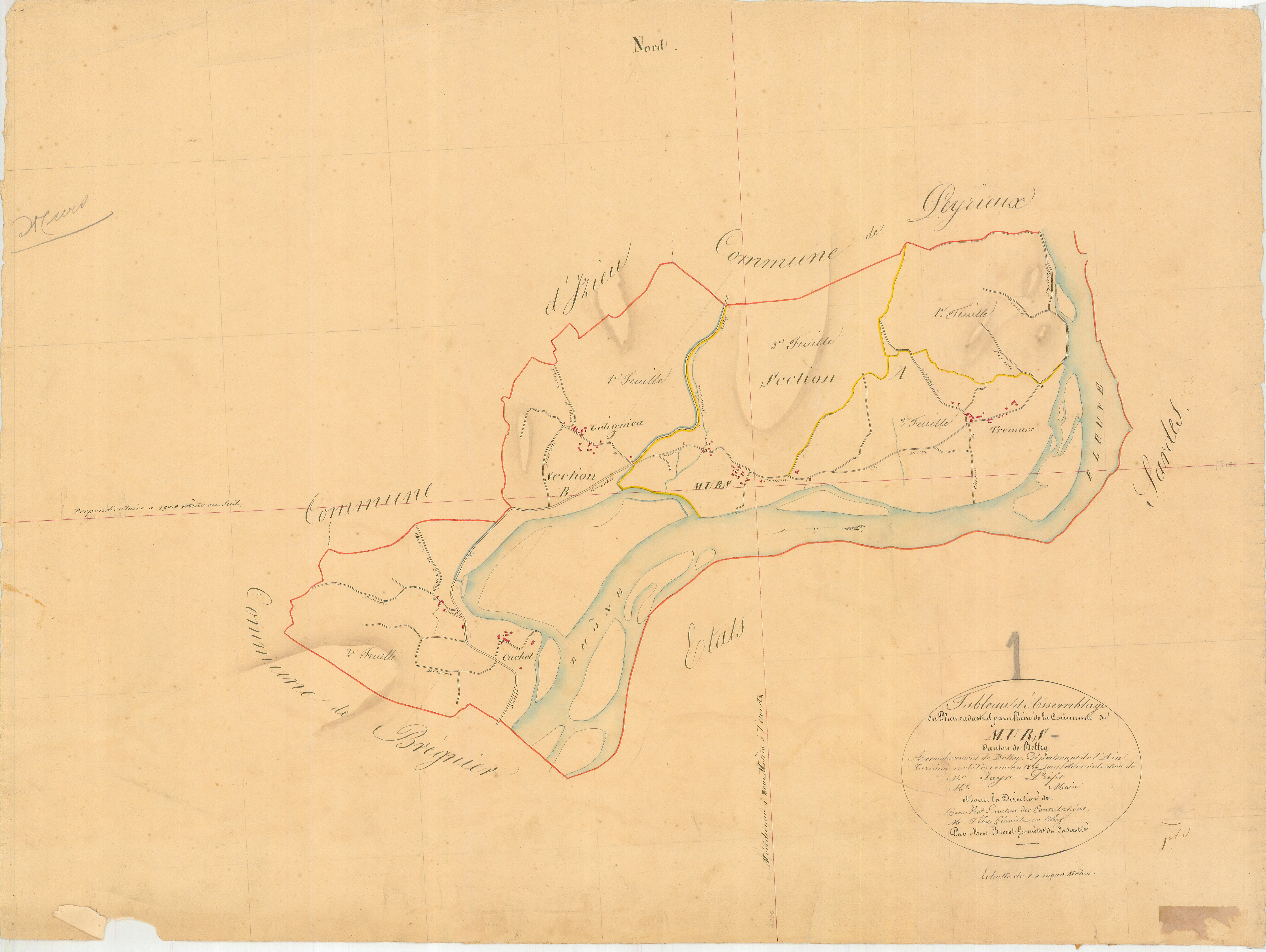 Murs-et-Gélignieux - 3 P 7586 - 3 P 7586 -  Tableau d'assemblage  (1836)