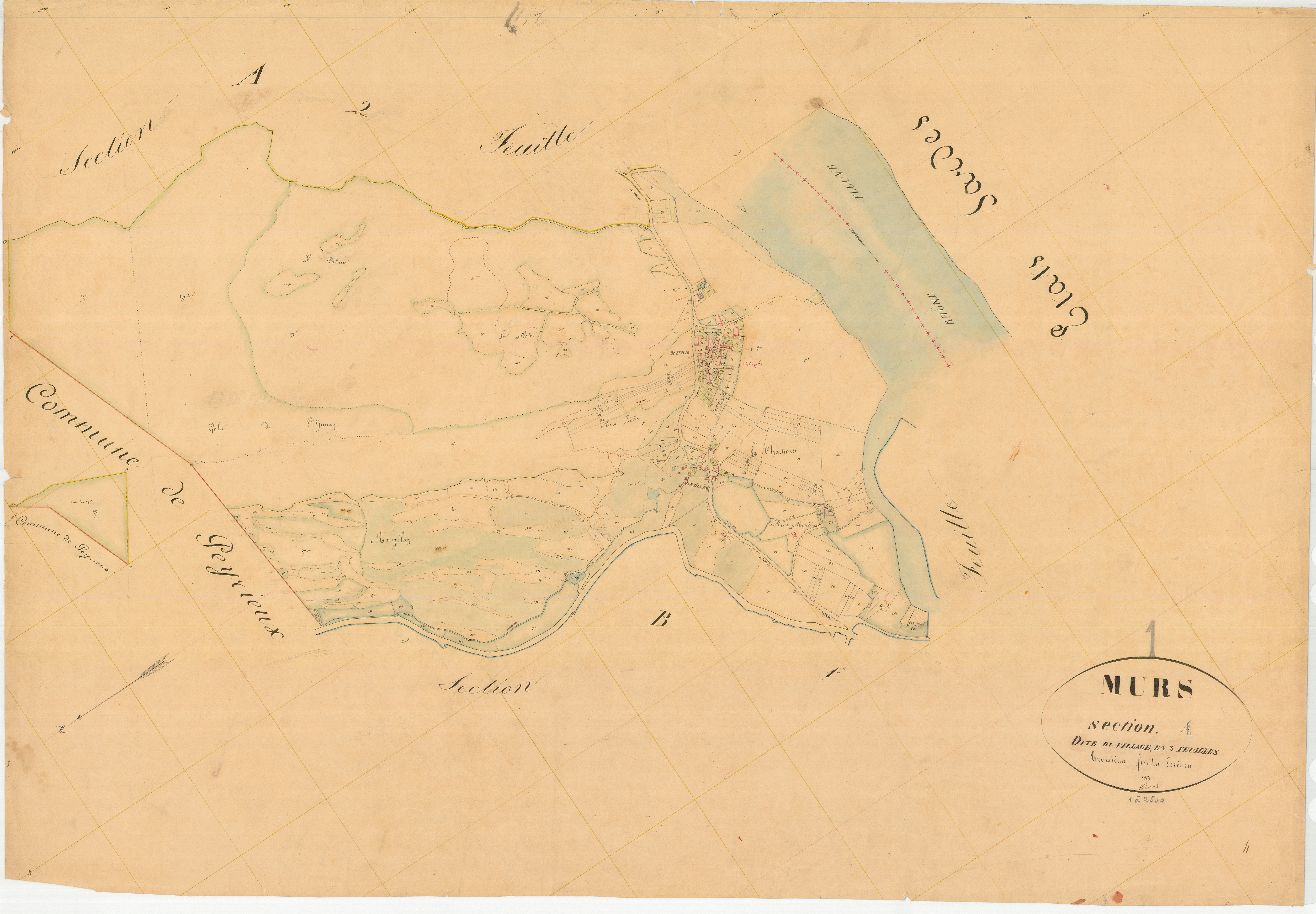 Murs-et-Gélignieux - 3 P 7589 - 3 P 7589 -  Feuille 3  (1836)