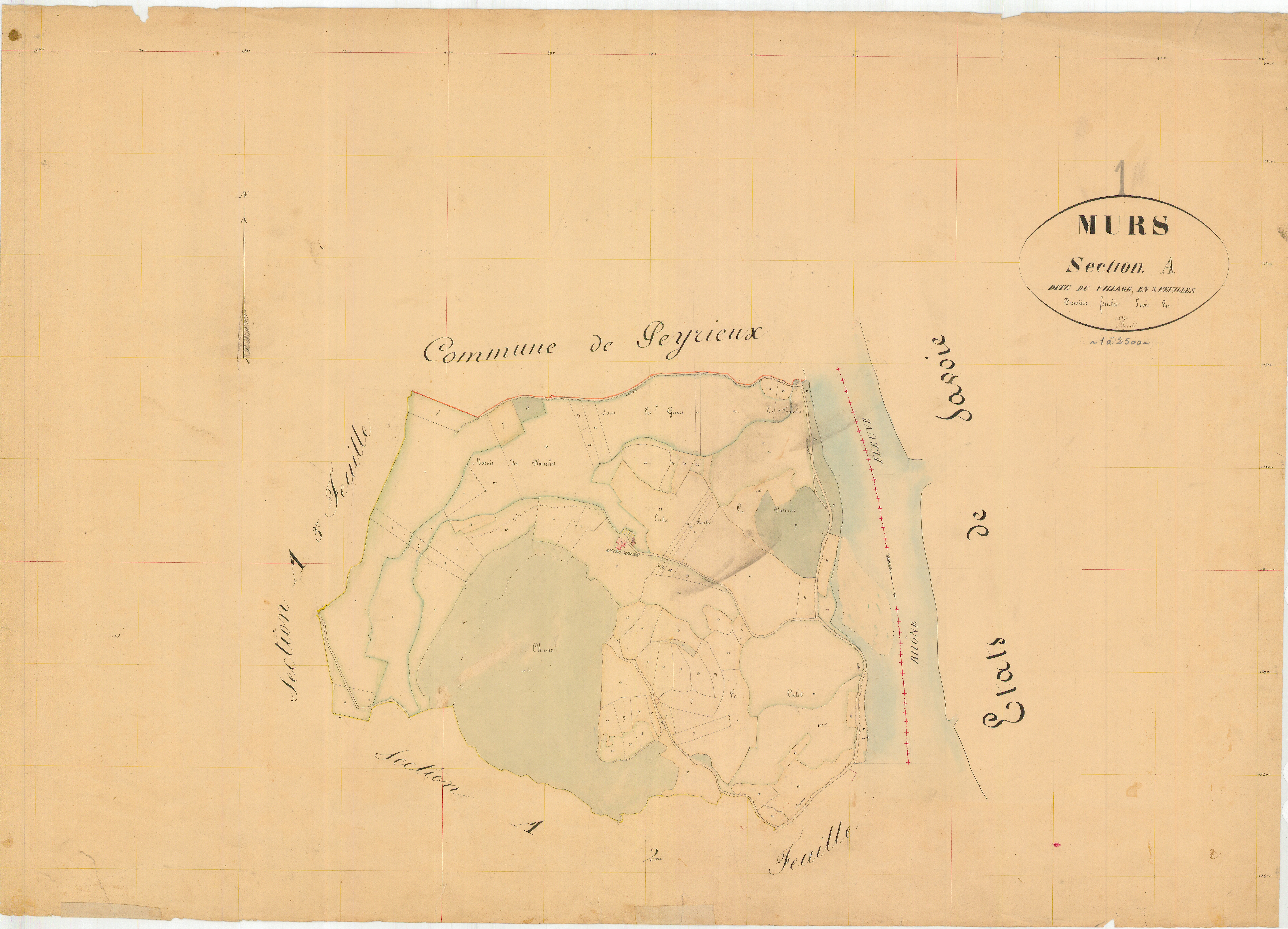 Murs-et-Gélignieux - 3 P 7587 - 3 P 7587 -  Feuille 1  (1836)