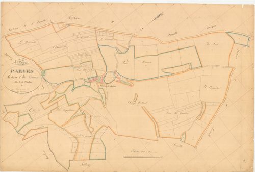 Nattages (Parves et Nattages, Ain, France ; ancienne commune) - 3 P 7782 - 3 P 7782 -  Feuille 3  (1836-1872)