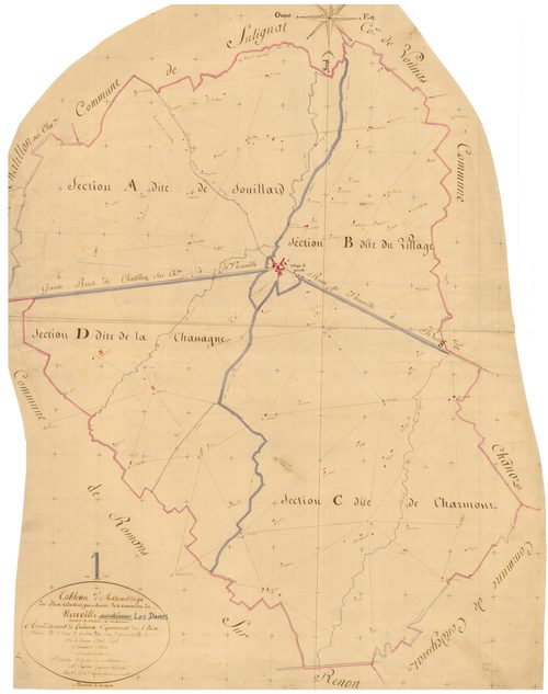 Neuville-les-Dames - 3 P 7600 - 3 P 7600 -  Tableau d'assemblage  (1811)