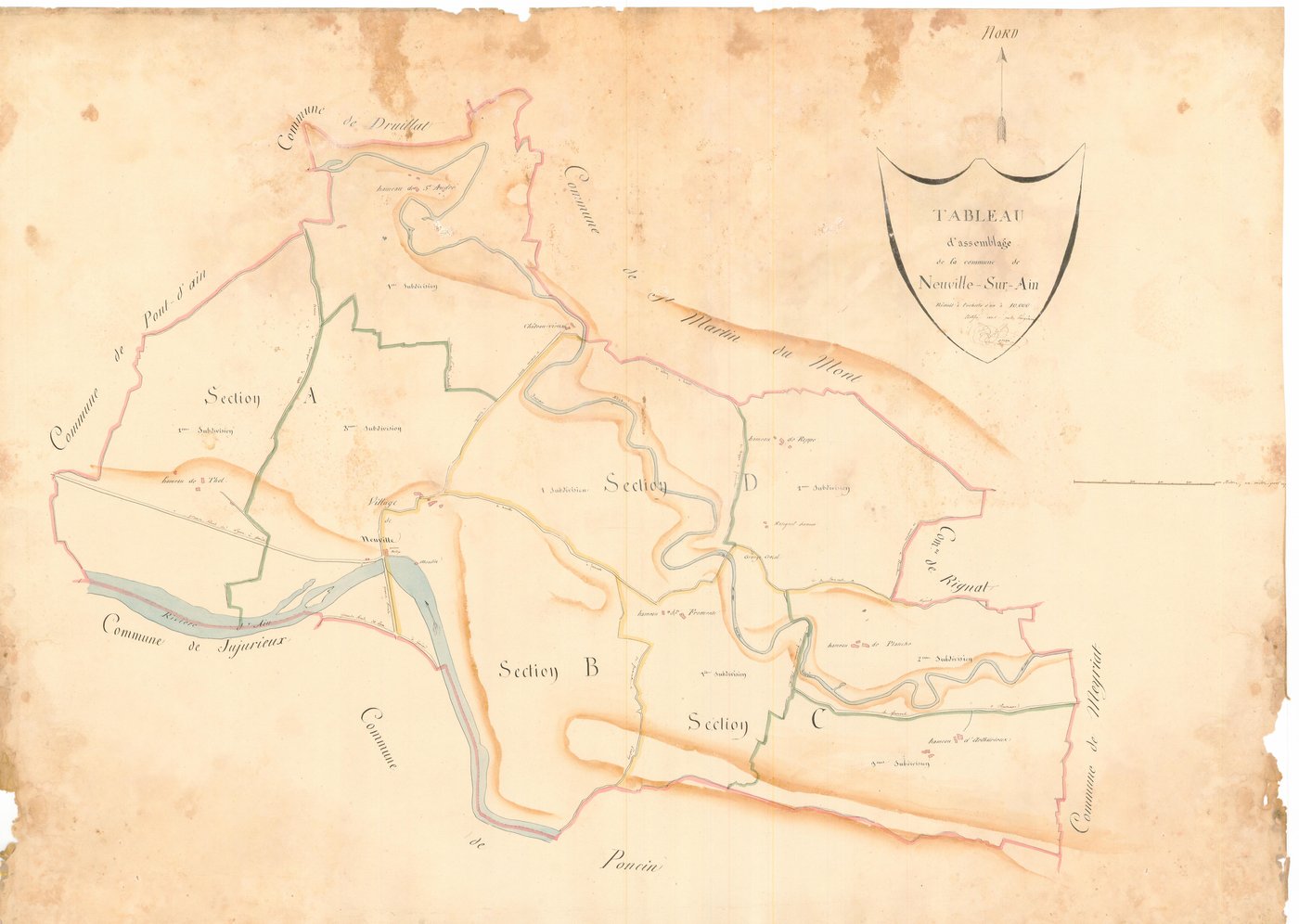 Neuville-sur-Ain - 3 P 10074-1 - 3 P 10074-1 -  Tableau d'assemblage  (1808)